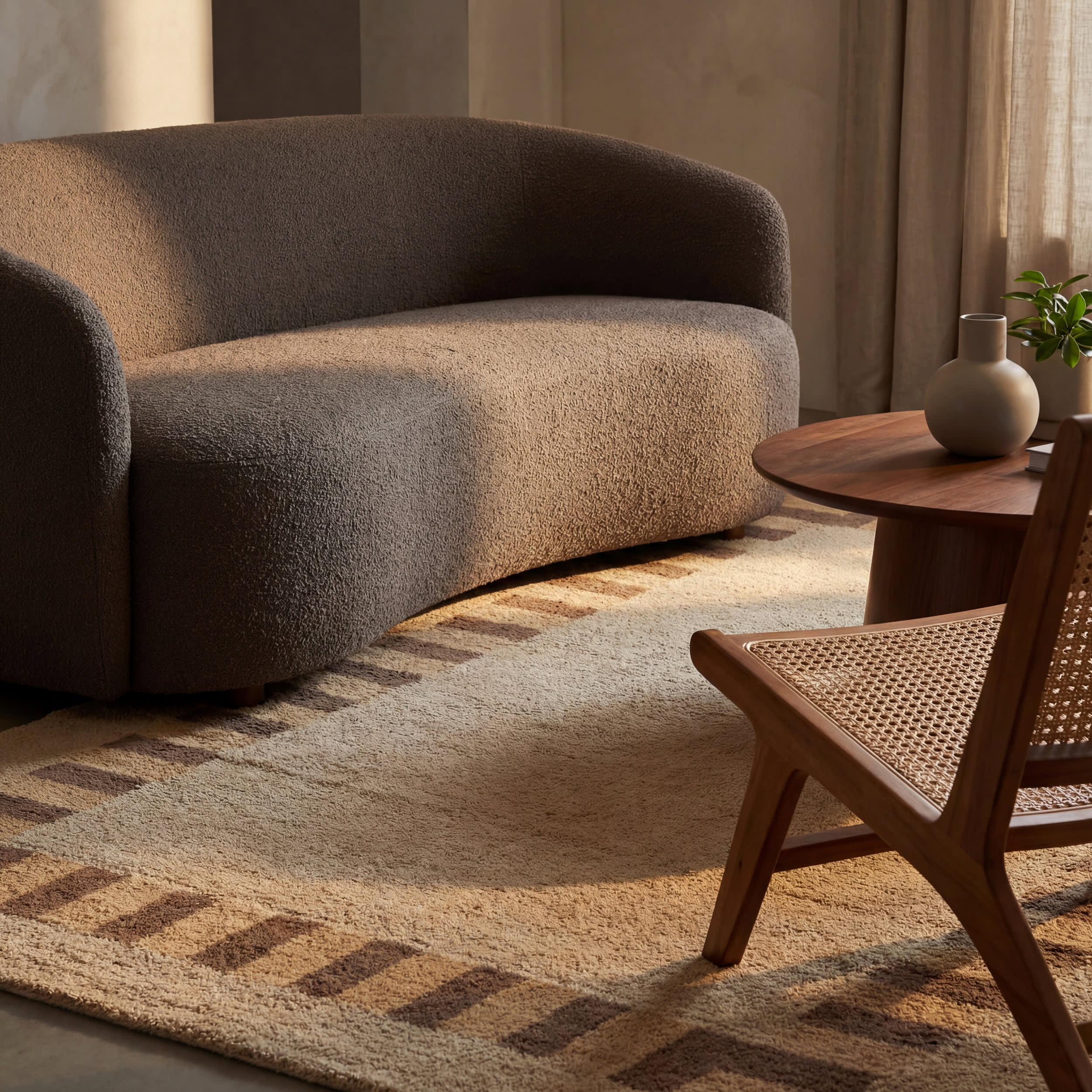 Sabrine Bordered Rug | Tan - Image 6