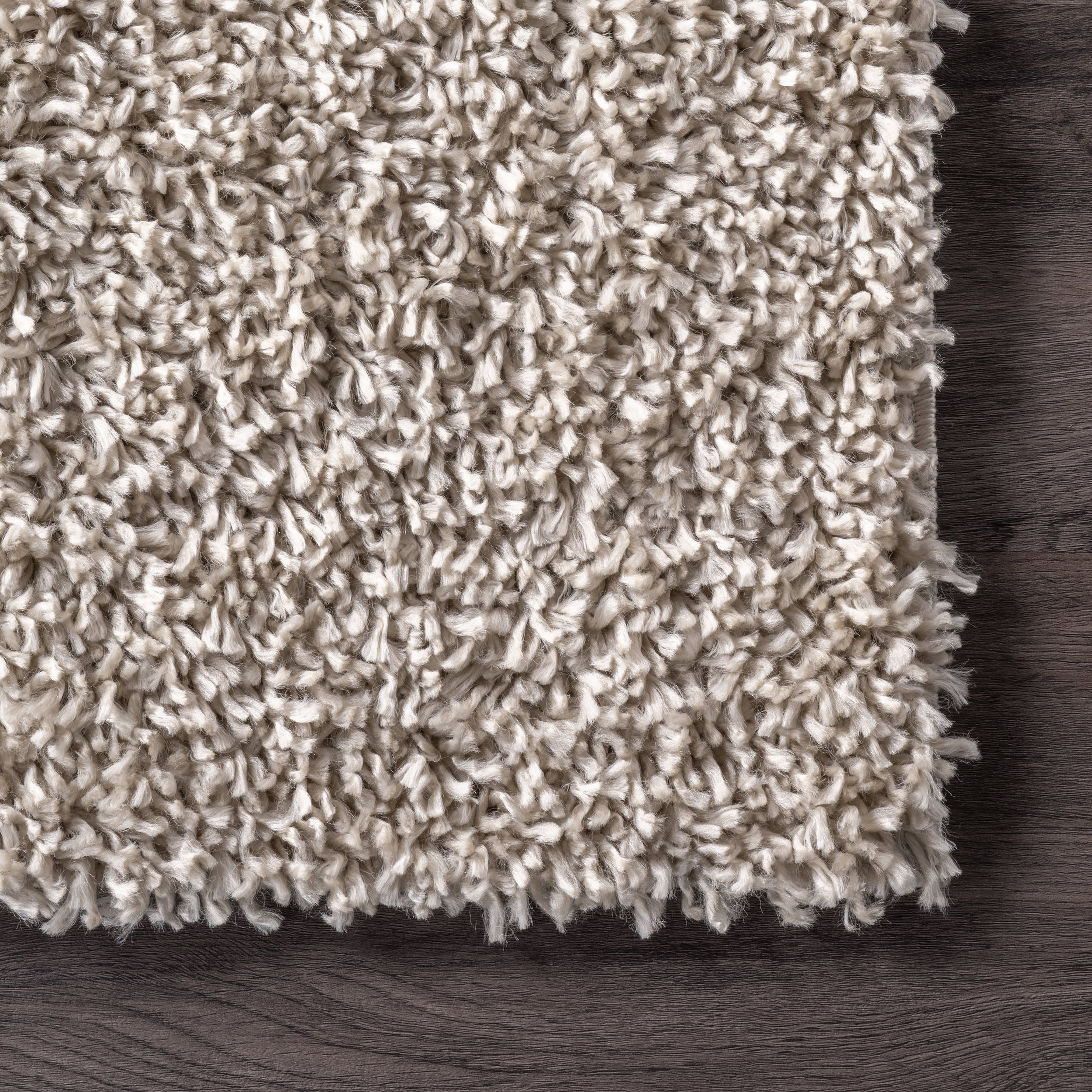 Sade Solid Shag Rug | Beige - Image 3
