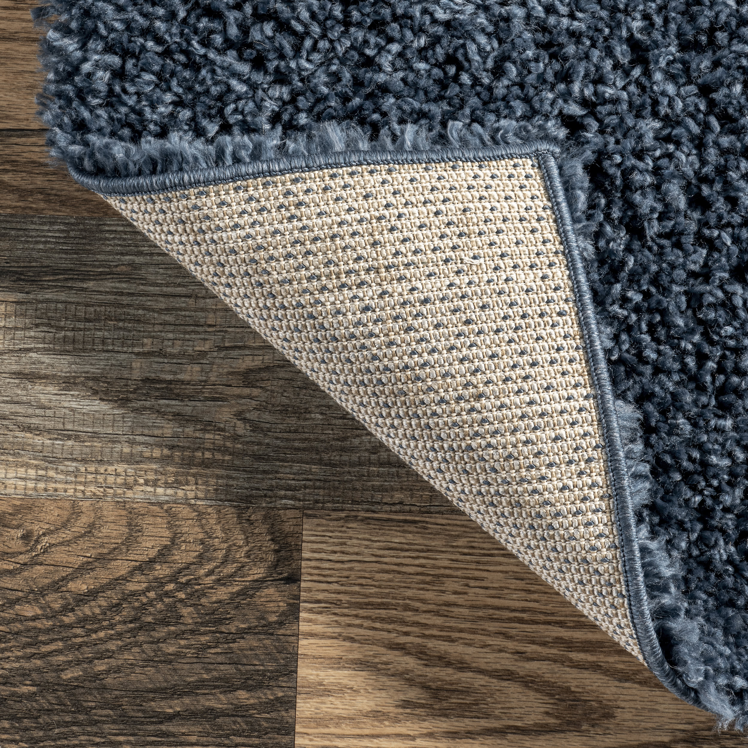 Sade Solid Shag Rug | Blue - Image 5