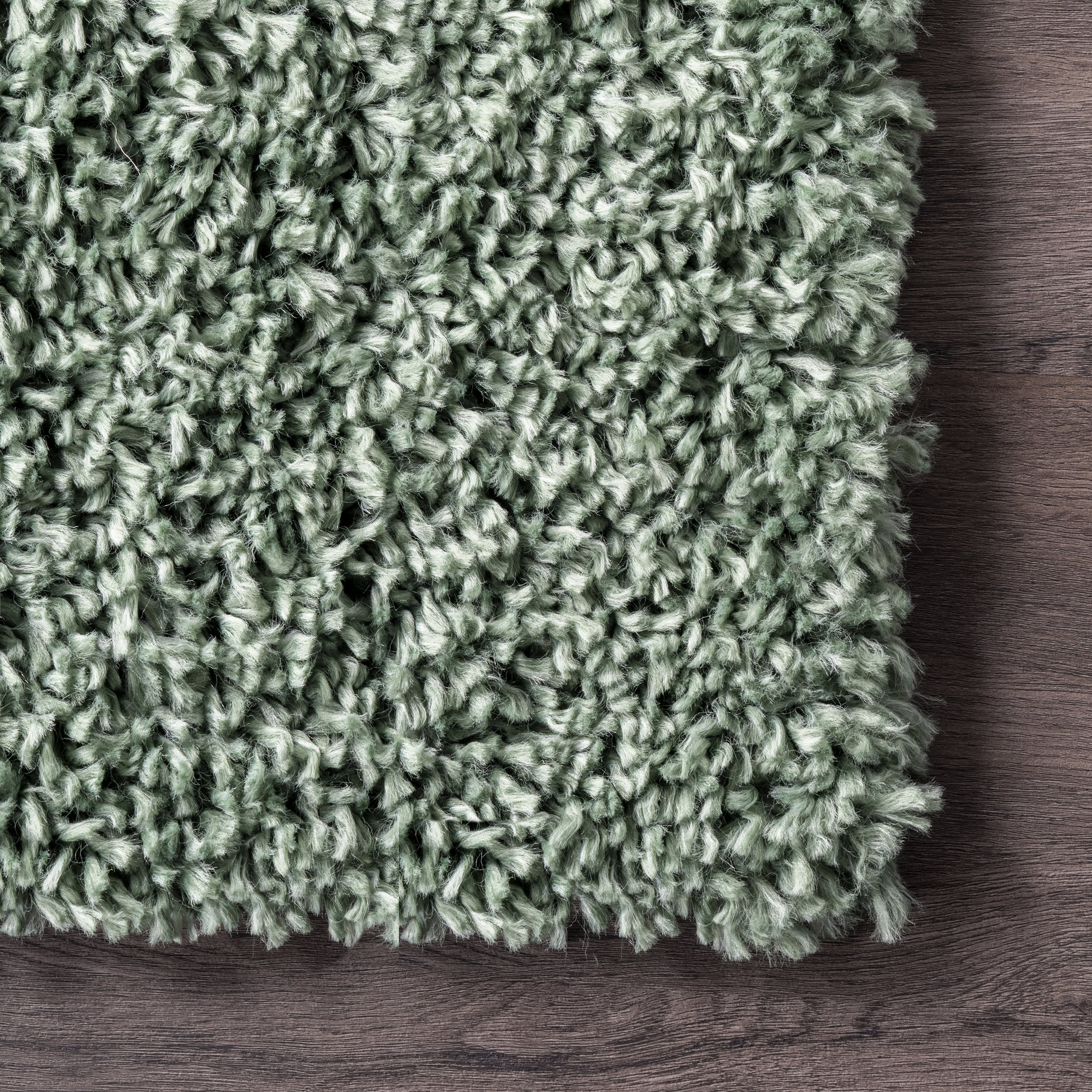 Sade Solid Shag Rug | Green - Image 3