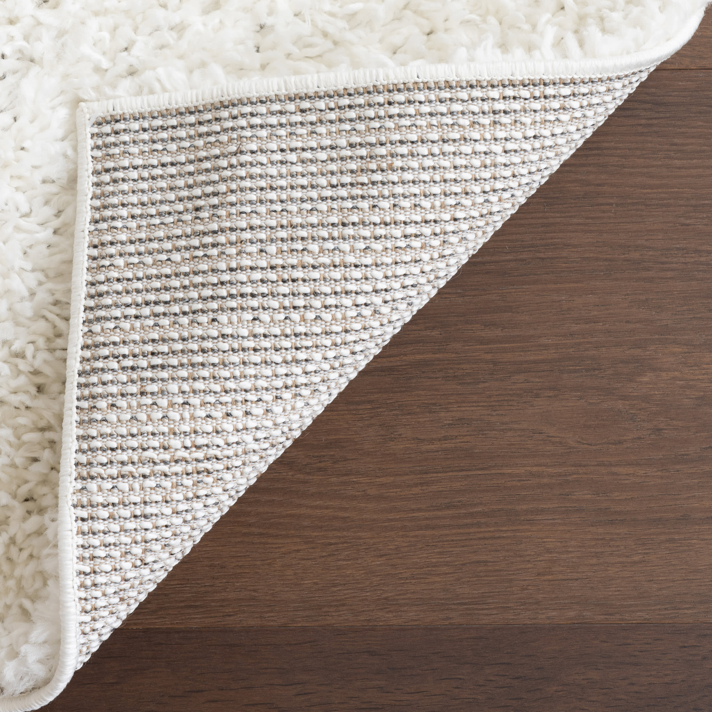 Sade Solid Shag Rug | Ivory - Image 7