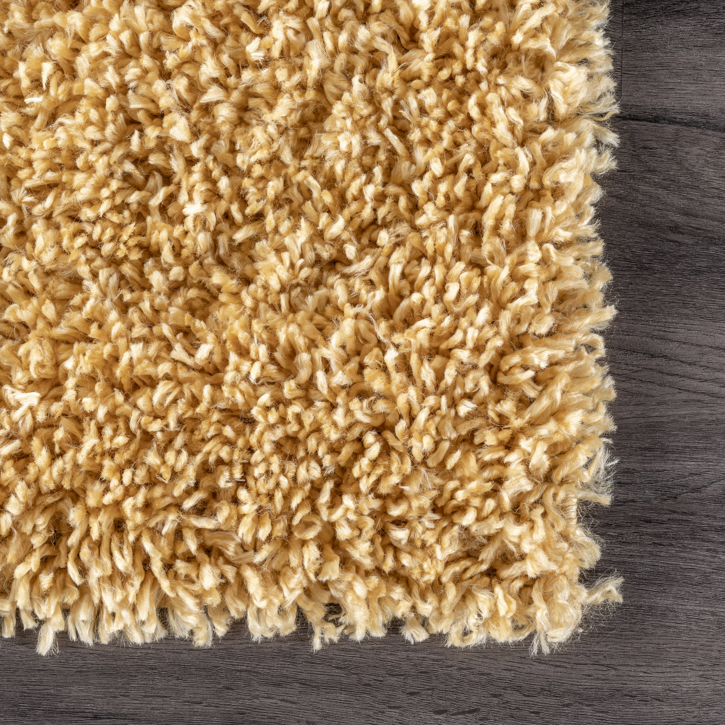 Sade Solid Shag Rug | Yellow - Image 3