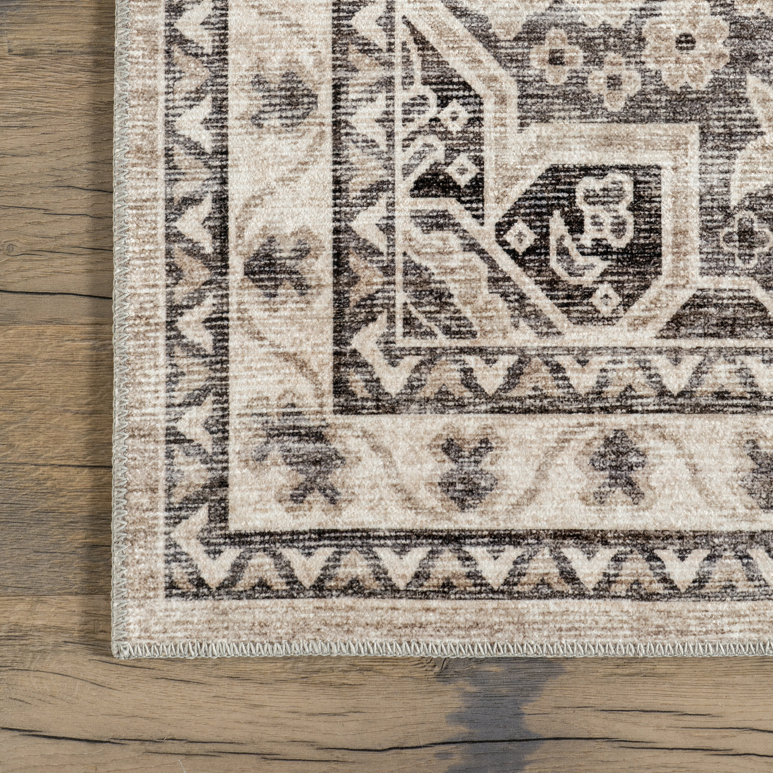 Sadira Spill Proof Washable Rug | Taupe - Image 3