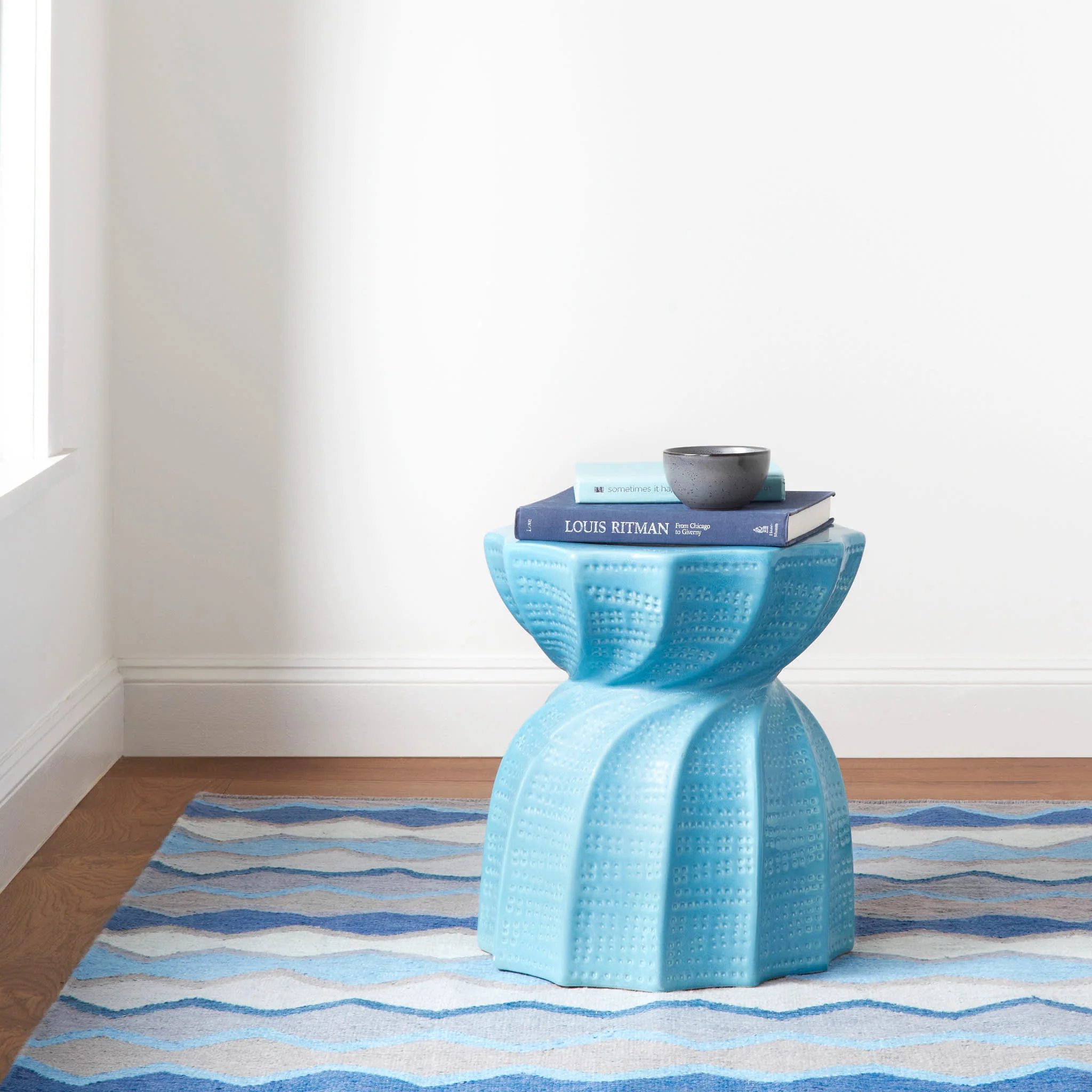 Safety Net Handwoven Indoor/Outdoor Rug | Blue - Image 4
