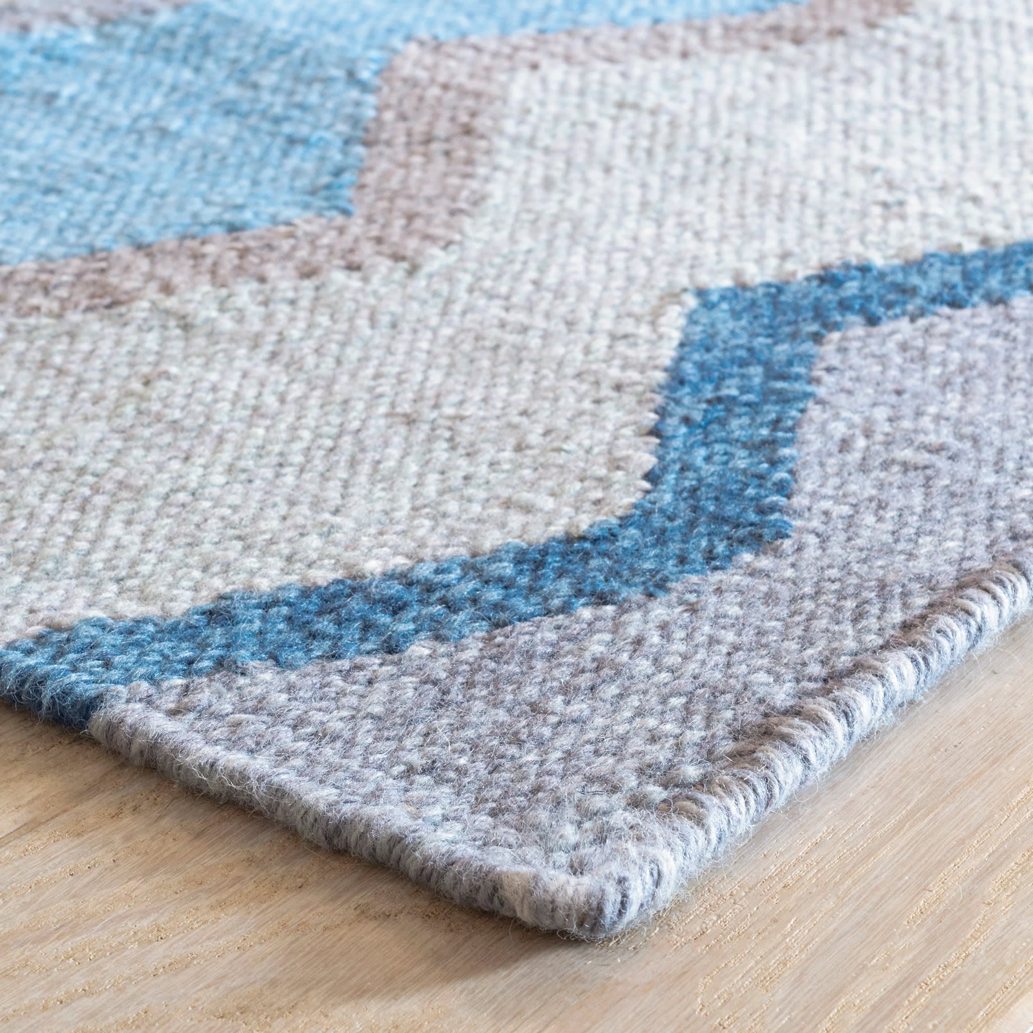 Safety Net Handwoven Indoor/Outdoor Rug | Blue - Image 6