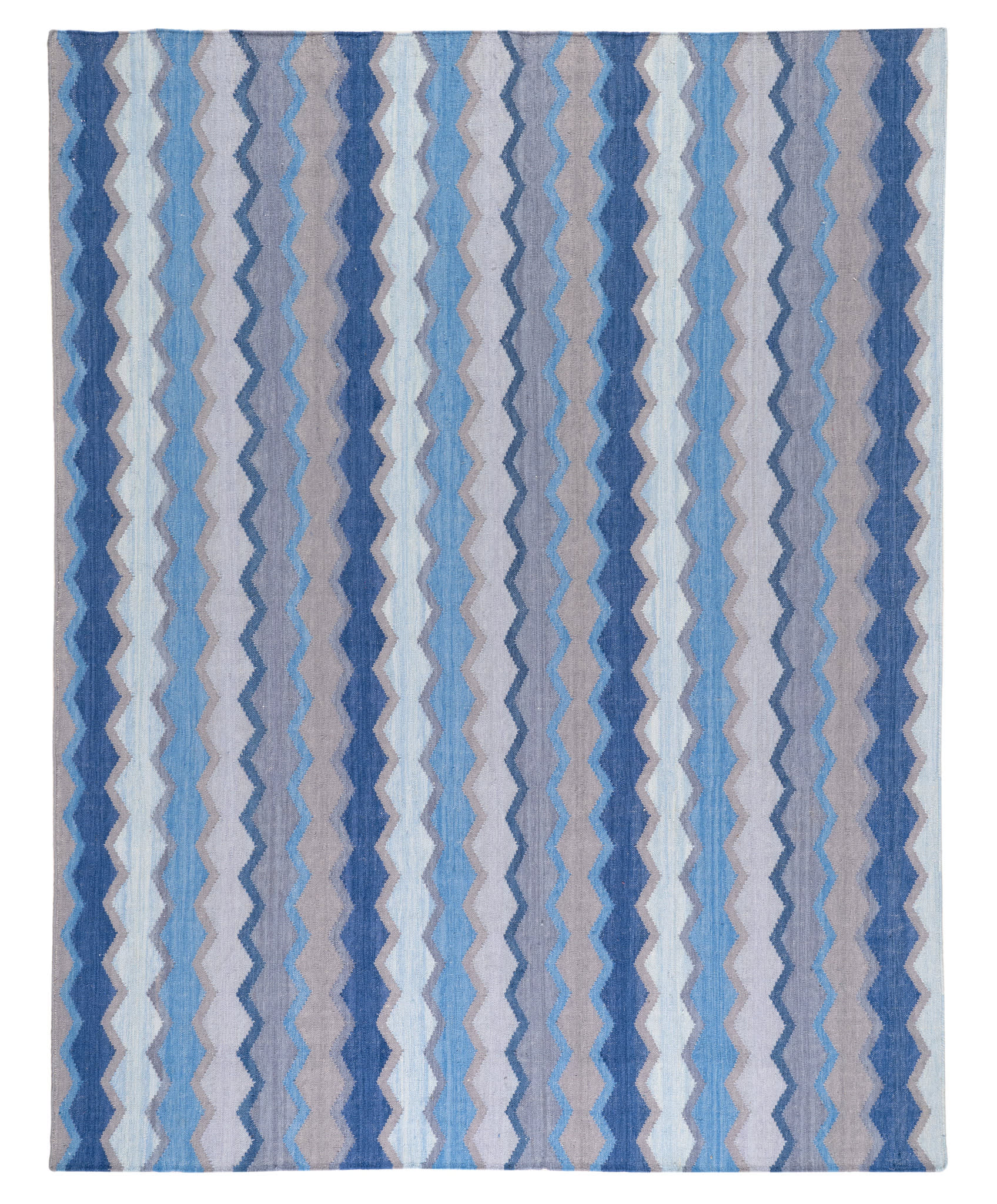 Safety Net Handwoven Wool Rug | Blue - Image 2