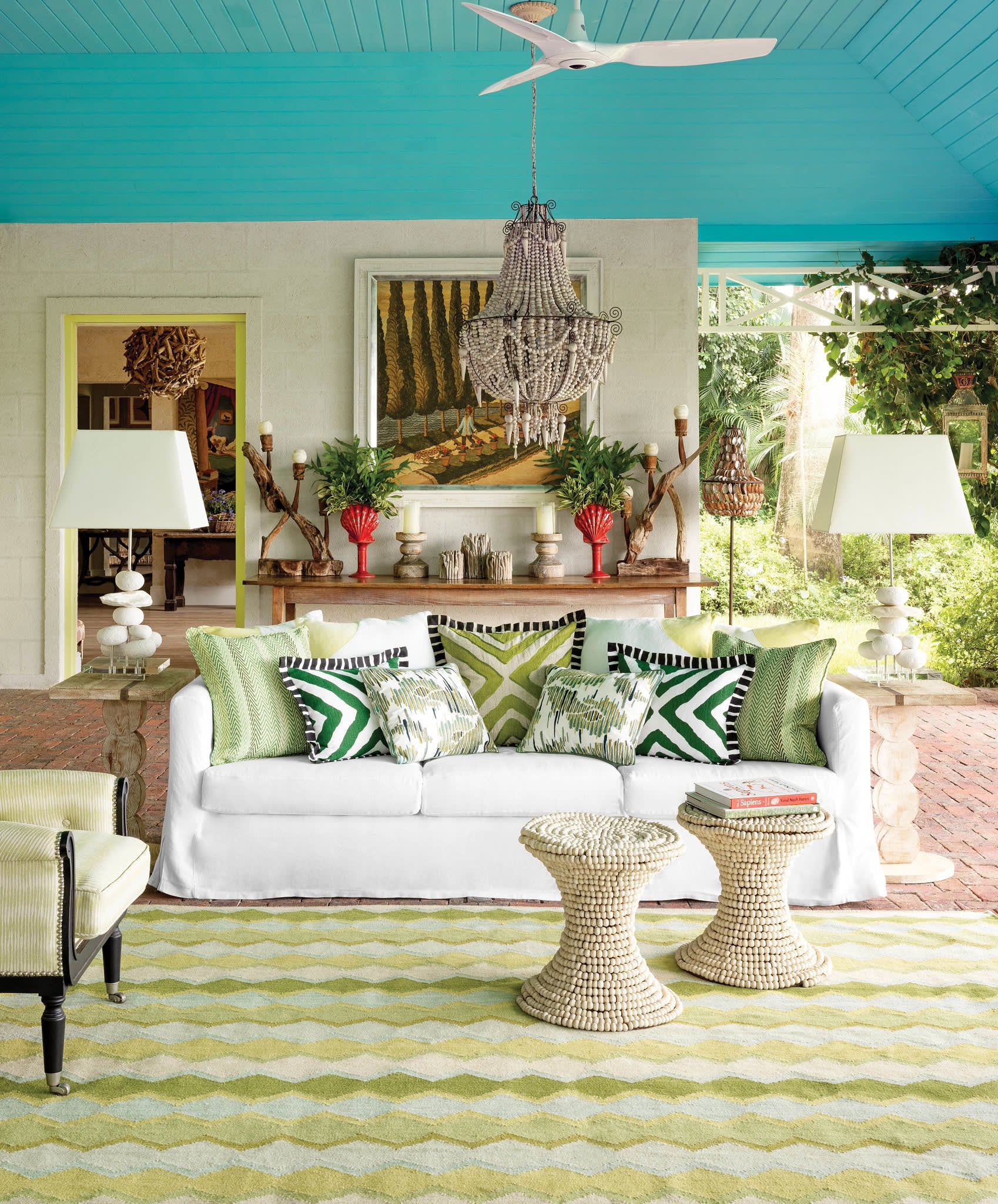 Safety Net Handwoven Wool Rug | Green - Image 3