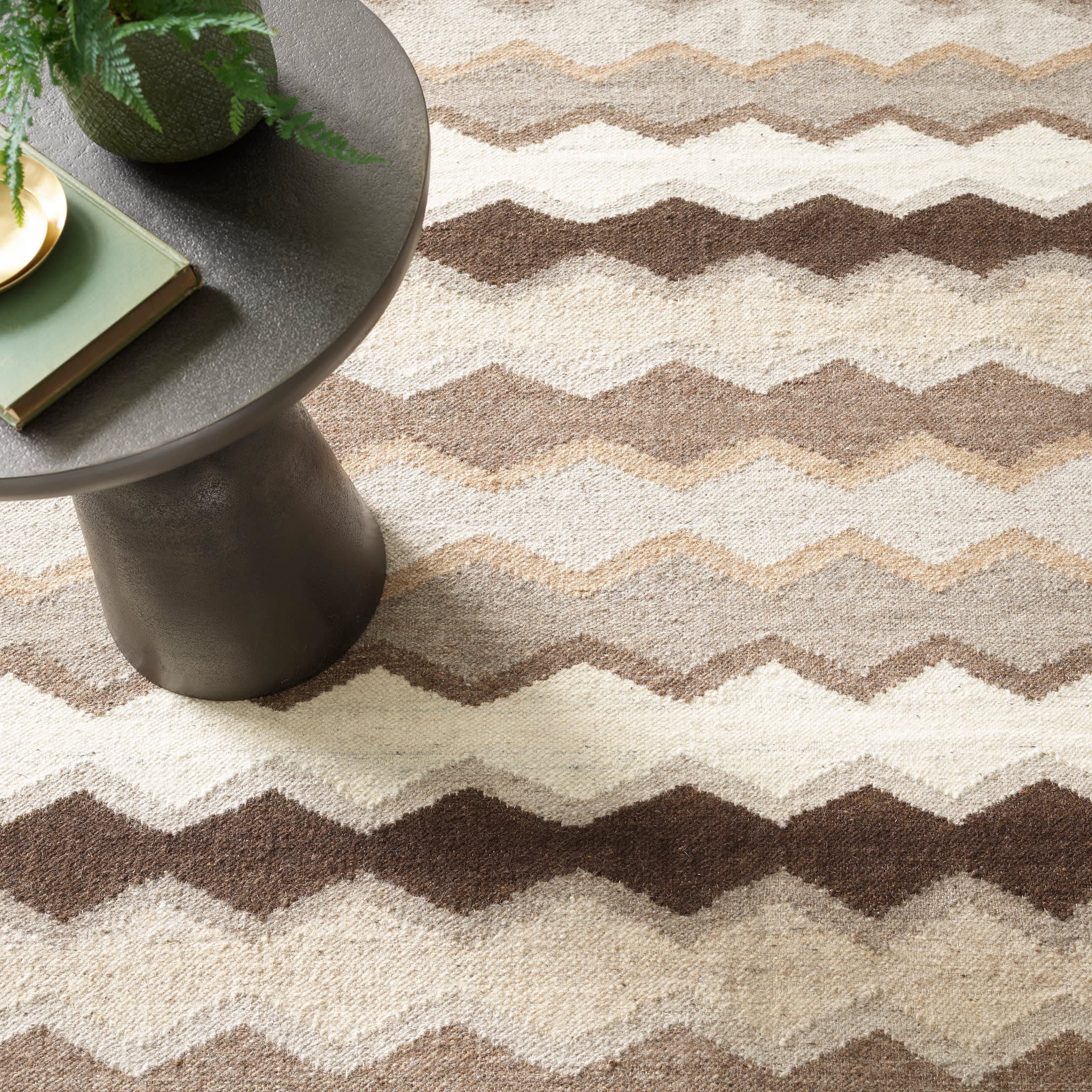 Safety Net Handwoven Wool Rug | Neutral - Image 4