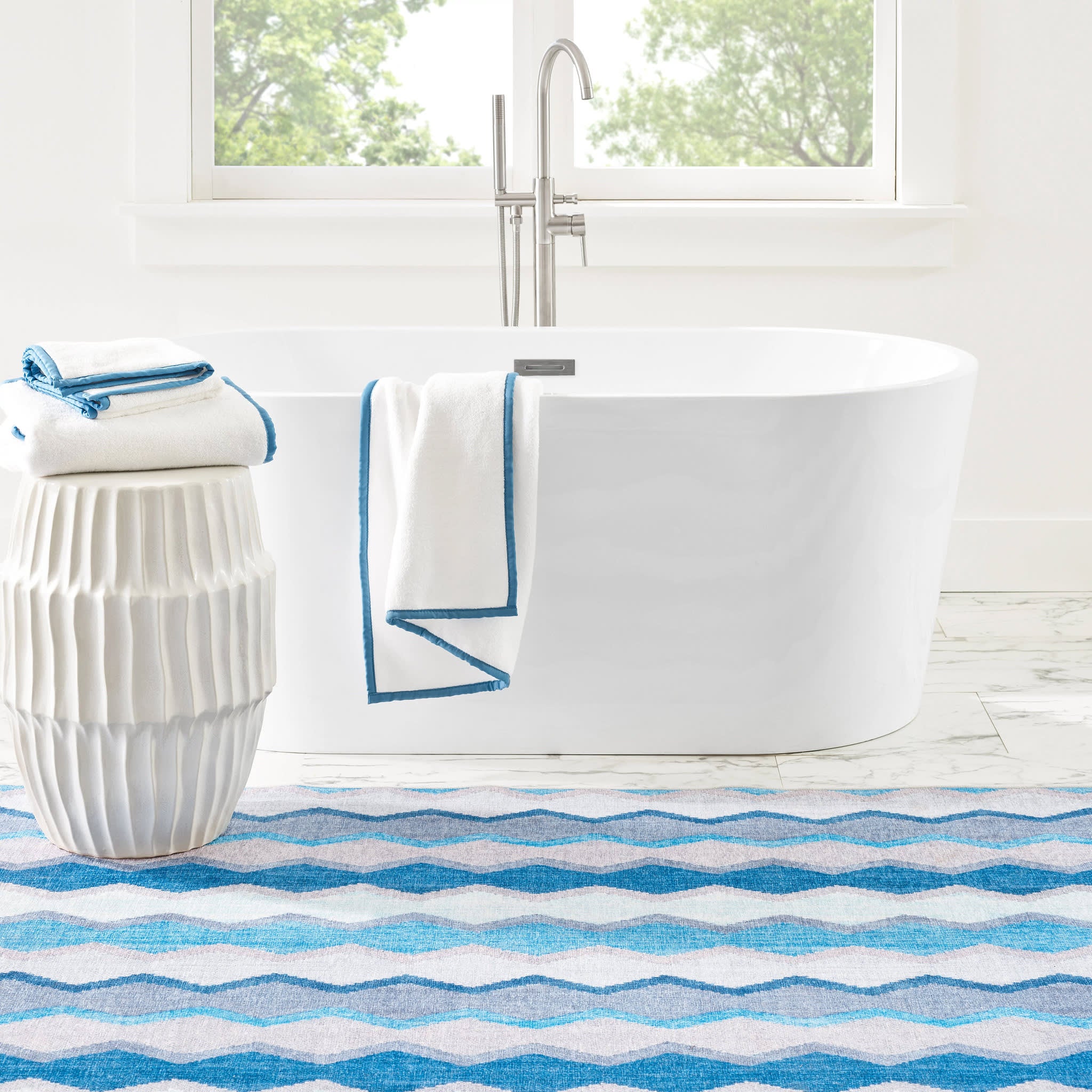 Safety Net Machine Washable Rug | Blue - Image 2