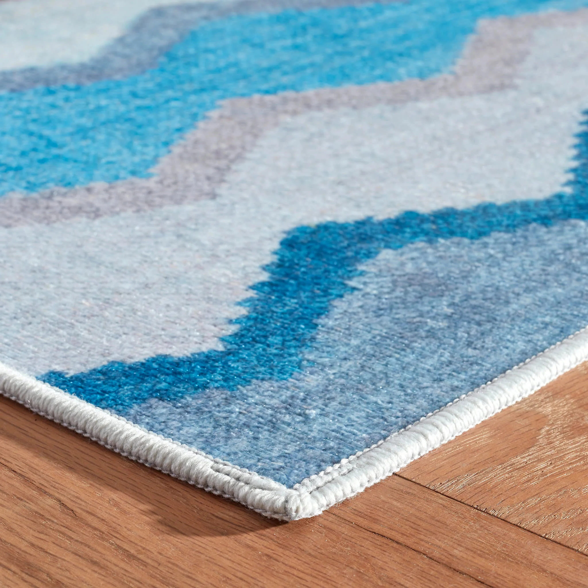 Safety Net Machine Washable Rug | Blue - Image 5