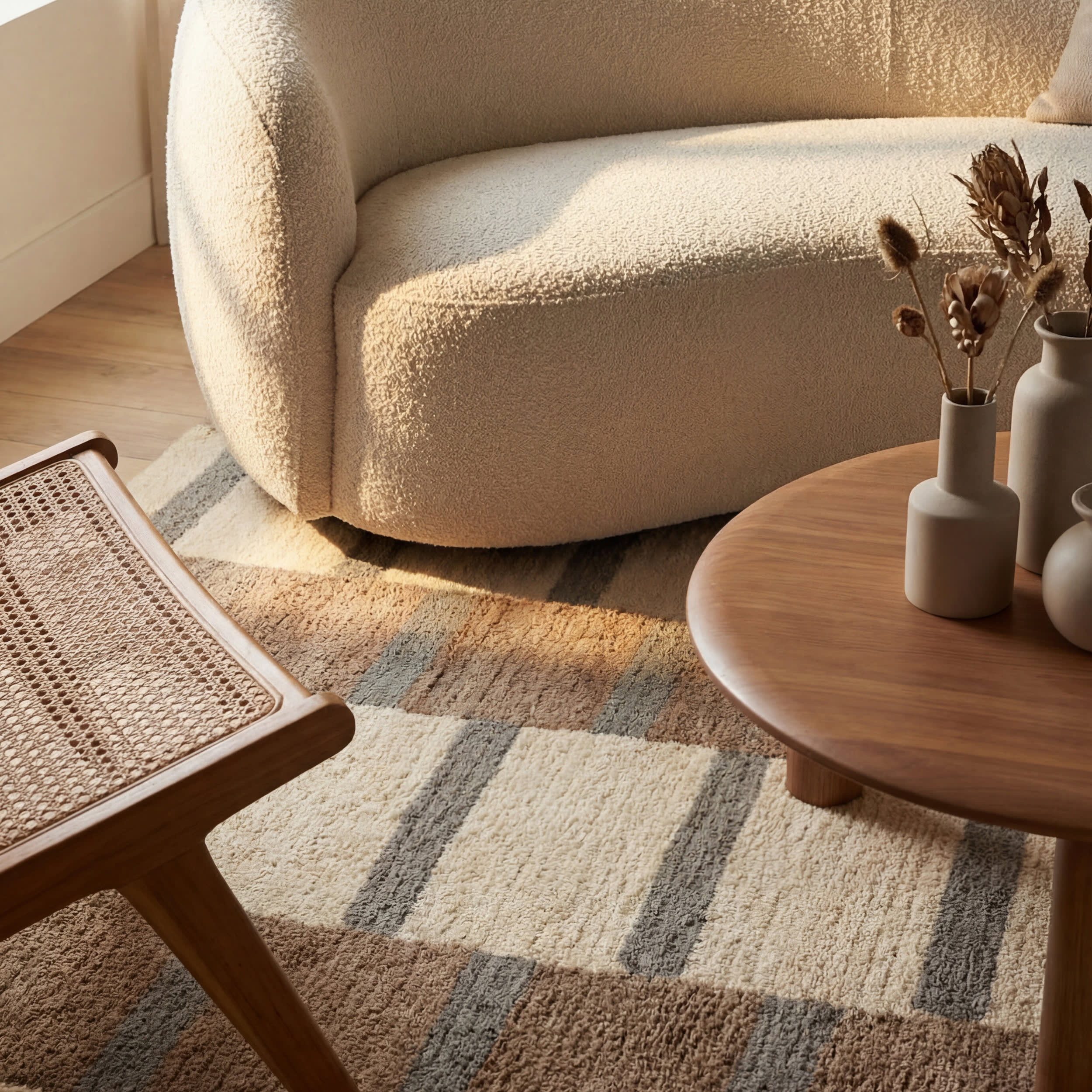 Saga Geometric Rug | Slate Blue - Image 6