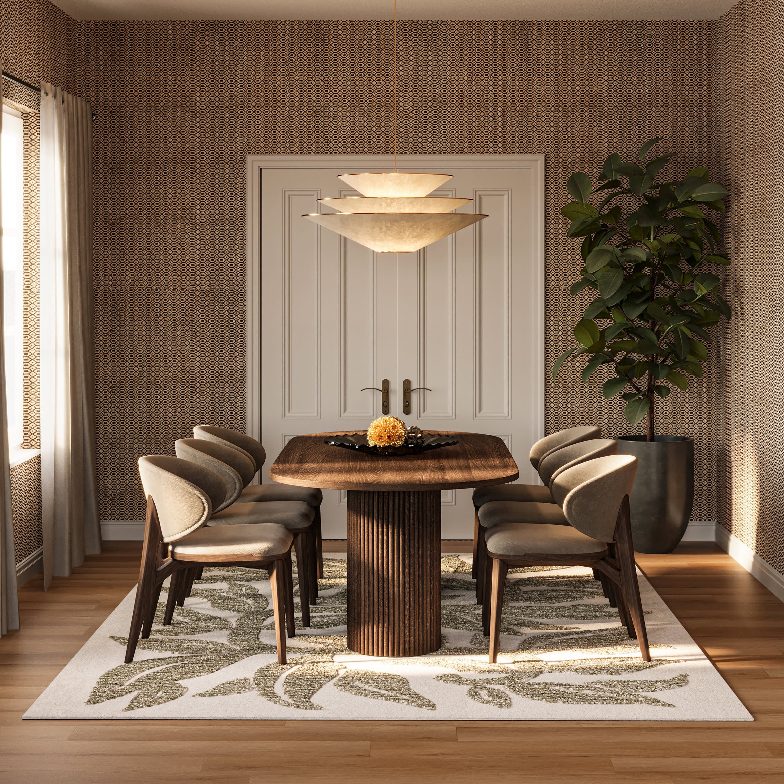 Sage Bohemian Floral Wool Rug | Green - Image 2