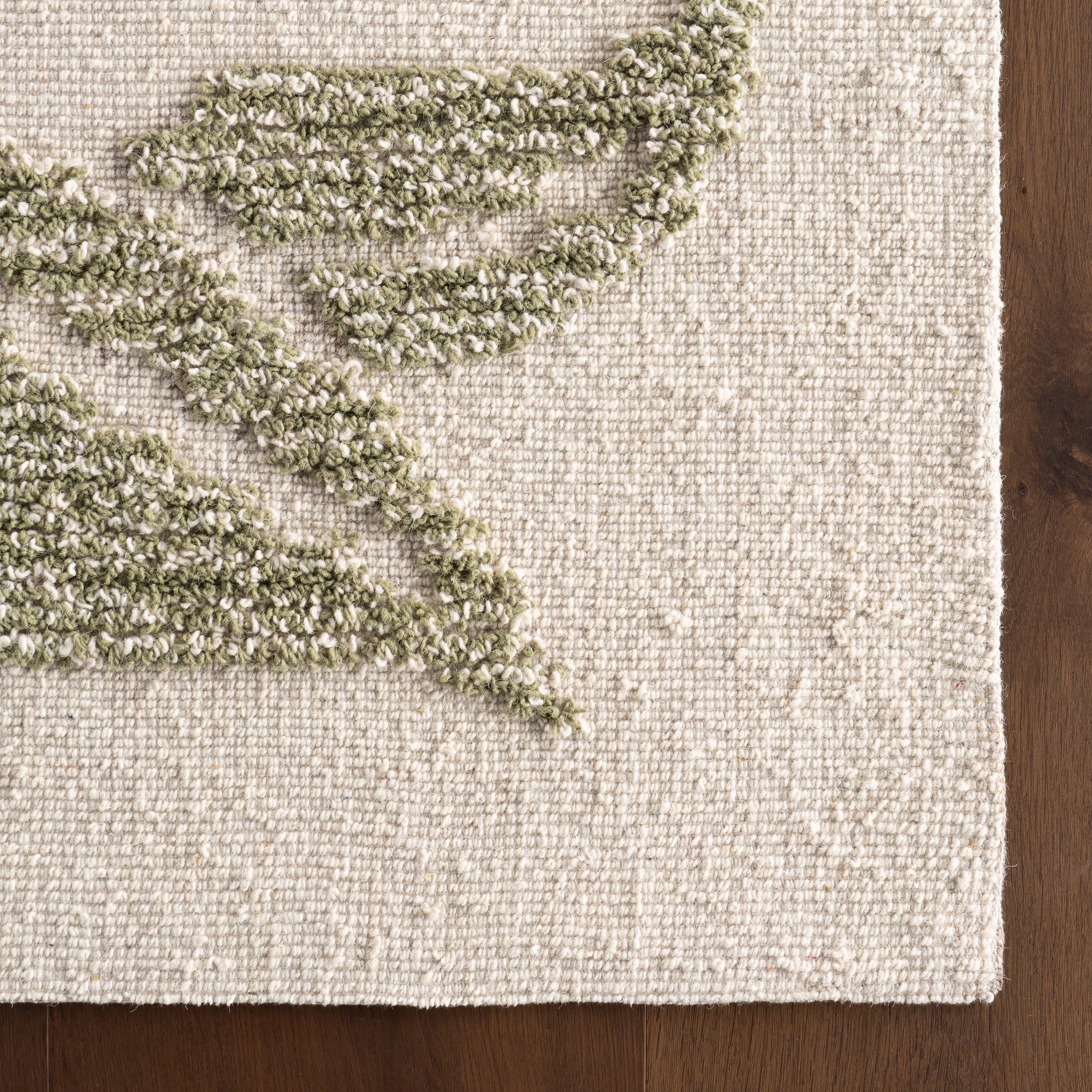 Sage Bohemian Floral Wool Rug | Green - Image 4