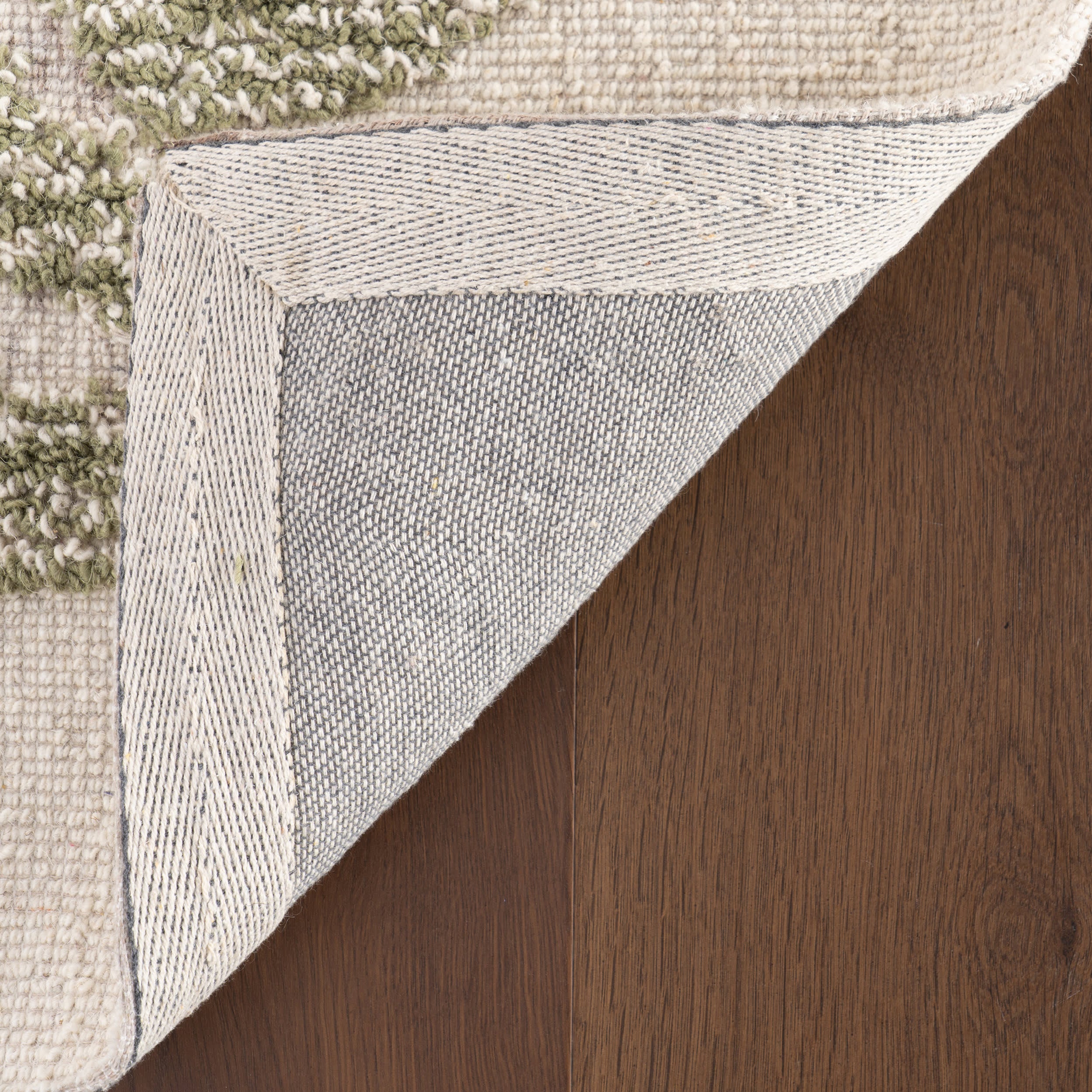 Sage Bohemian Floral Wool Rug | Green - Image 6