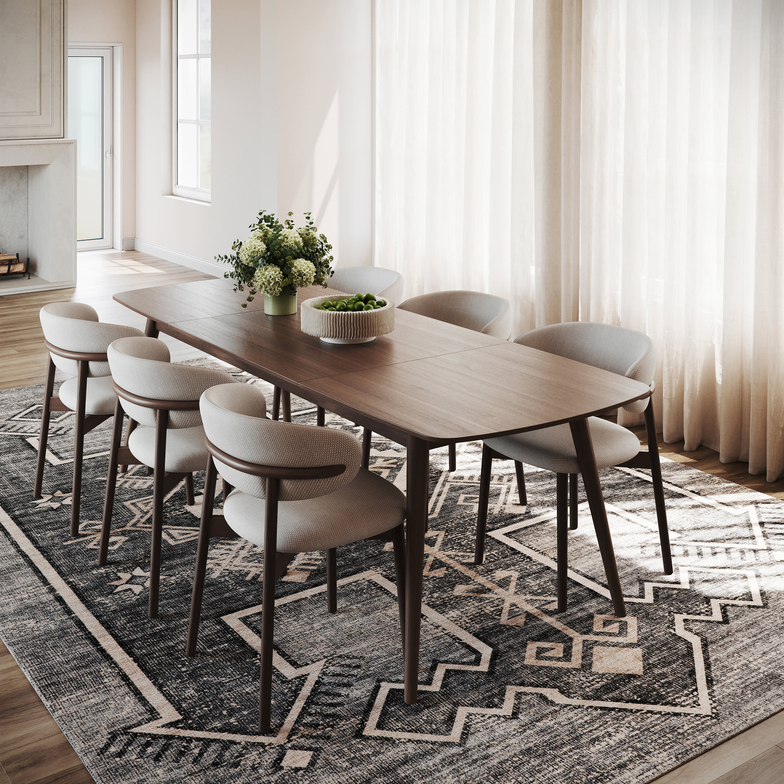 Sagebrush Geometric Spill Proof Washable Rug | Grey - Image 2