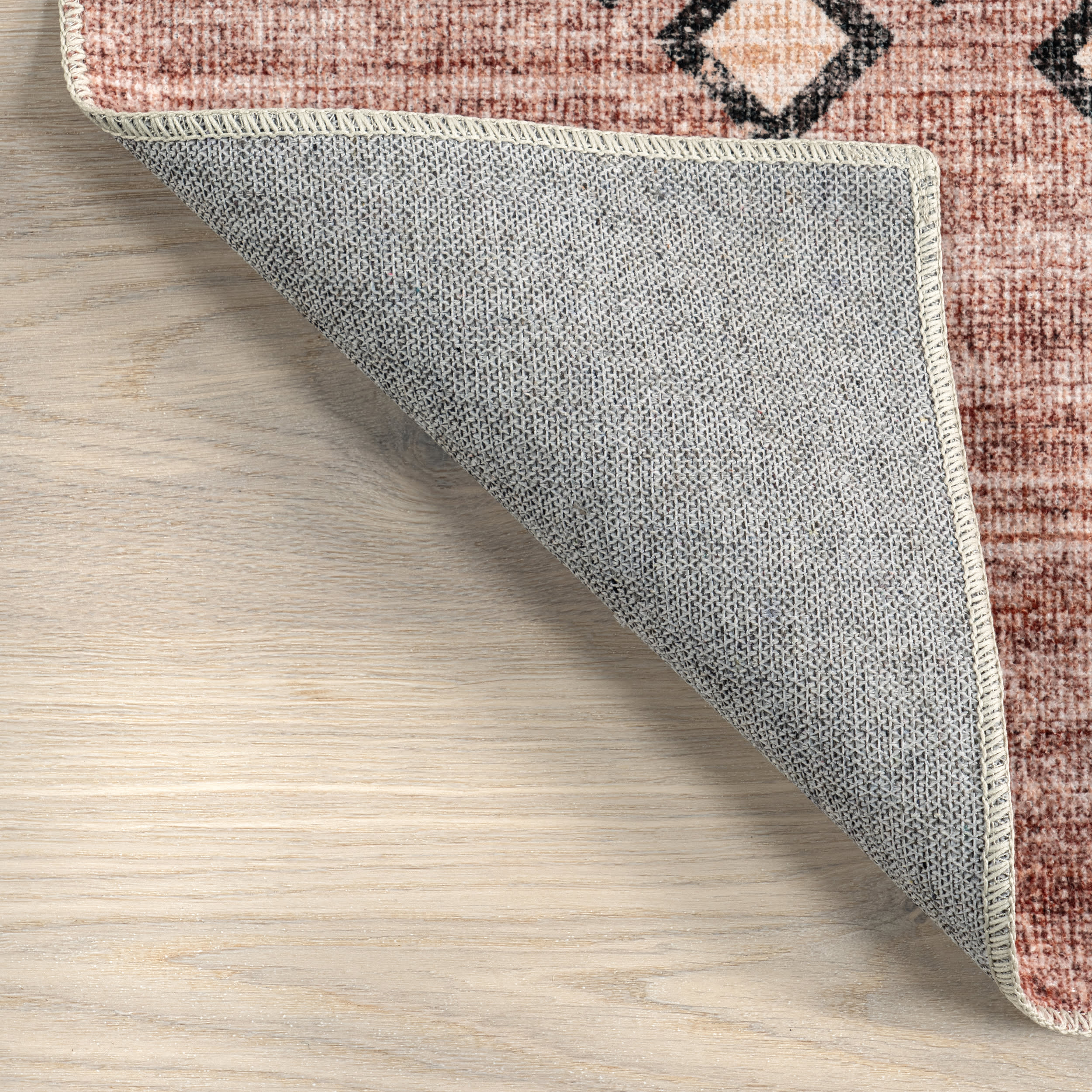 Sagebrush Geometric Washable Rug | Blush - Image 5