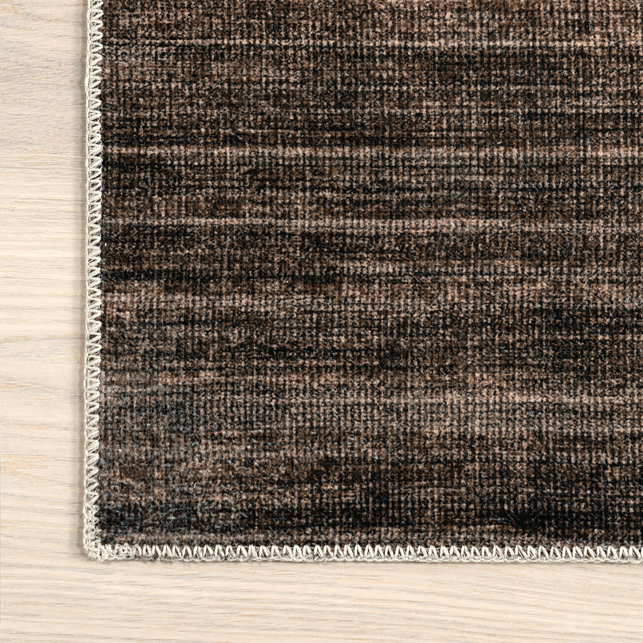 Sagebrush Geometric Washable Rug | Dark Brown - Image 3