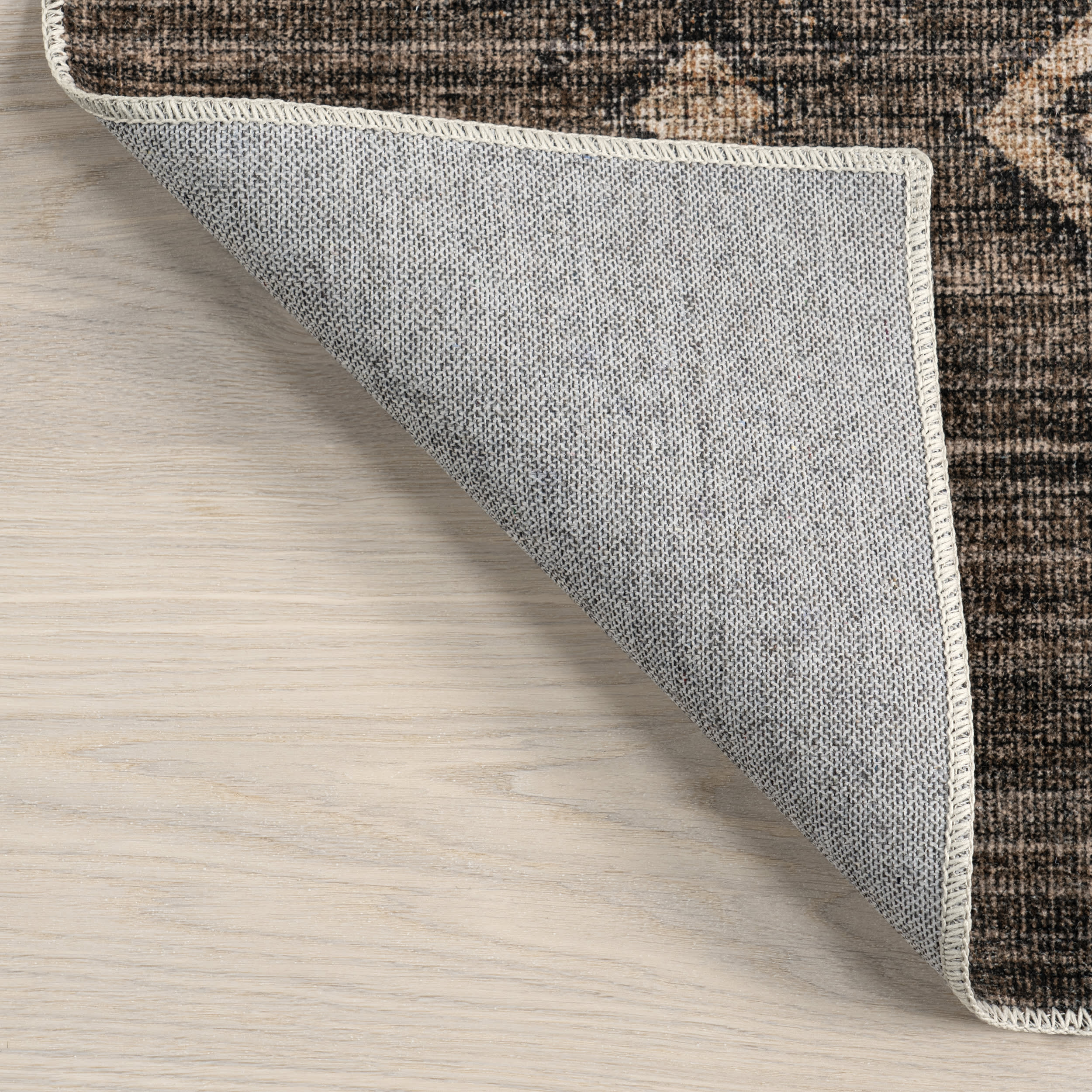 Sagebrush Geometric Washable Rug | Dark Brown - Image 5