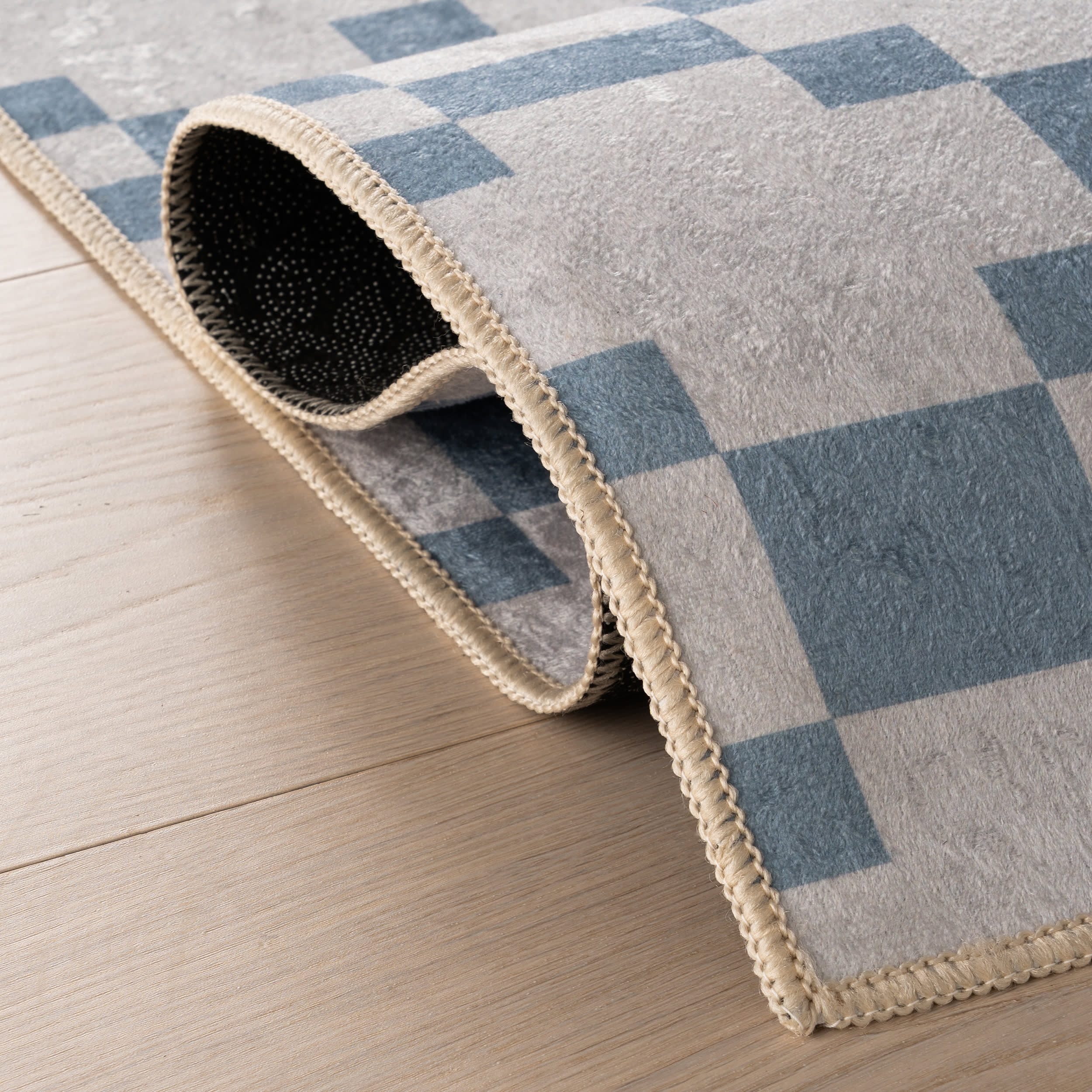 Saguara Southwestern Geometric Washable Rug | Blue - Image 11