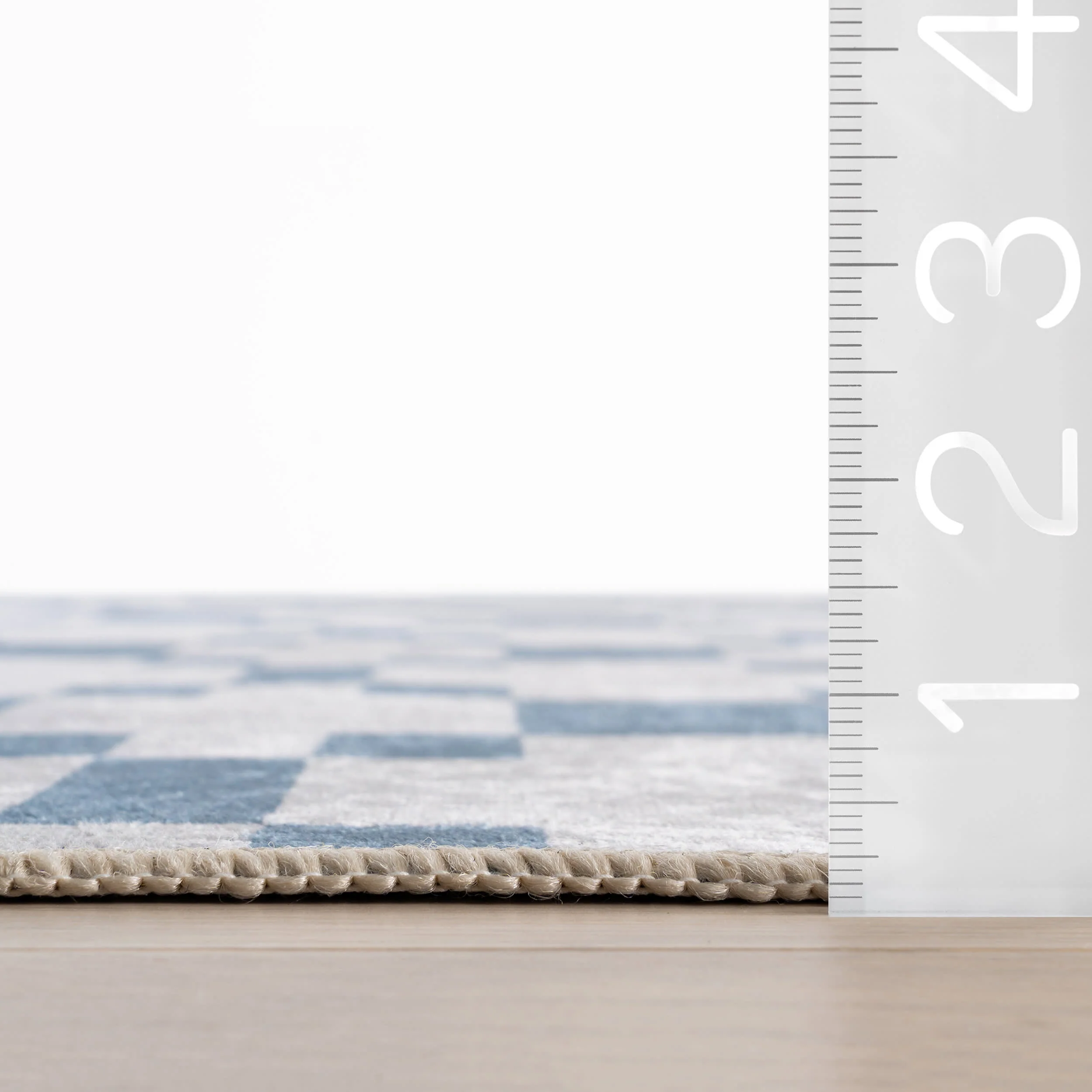 Saguara Southwestern Geometric Washable Rug | Blue - Image 6