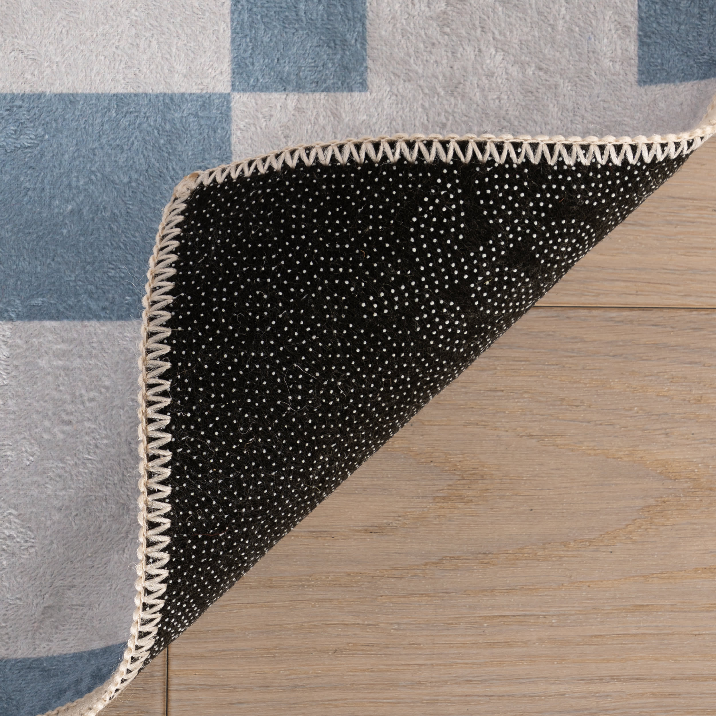 Saguara Southwestern Geometric Washable Rug | Blue - Image 8