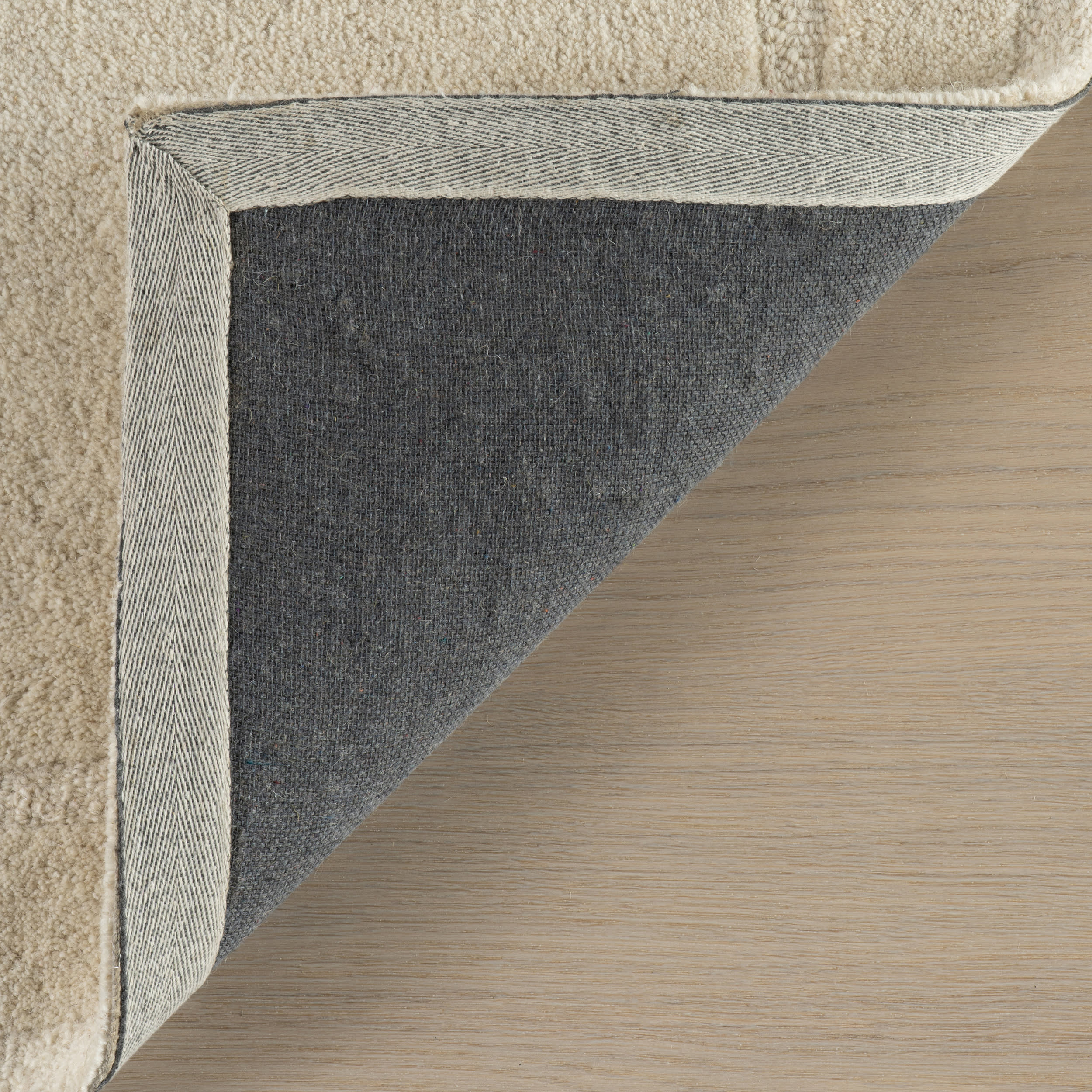 Sahar Solid Modern Wool Rug | Ivory - Image 7