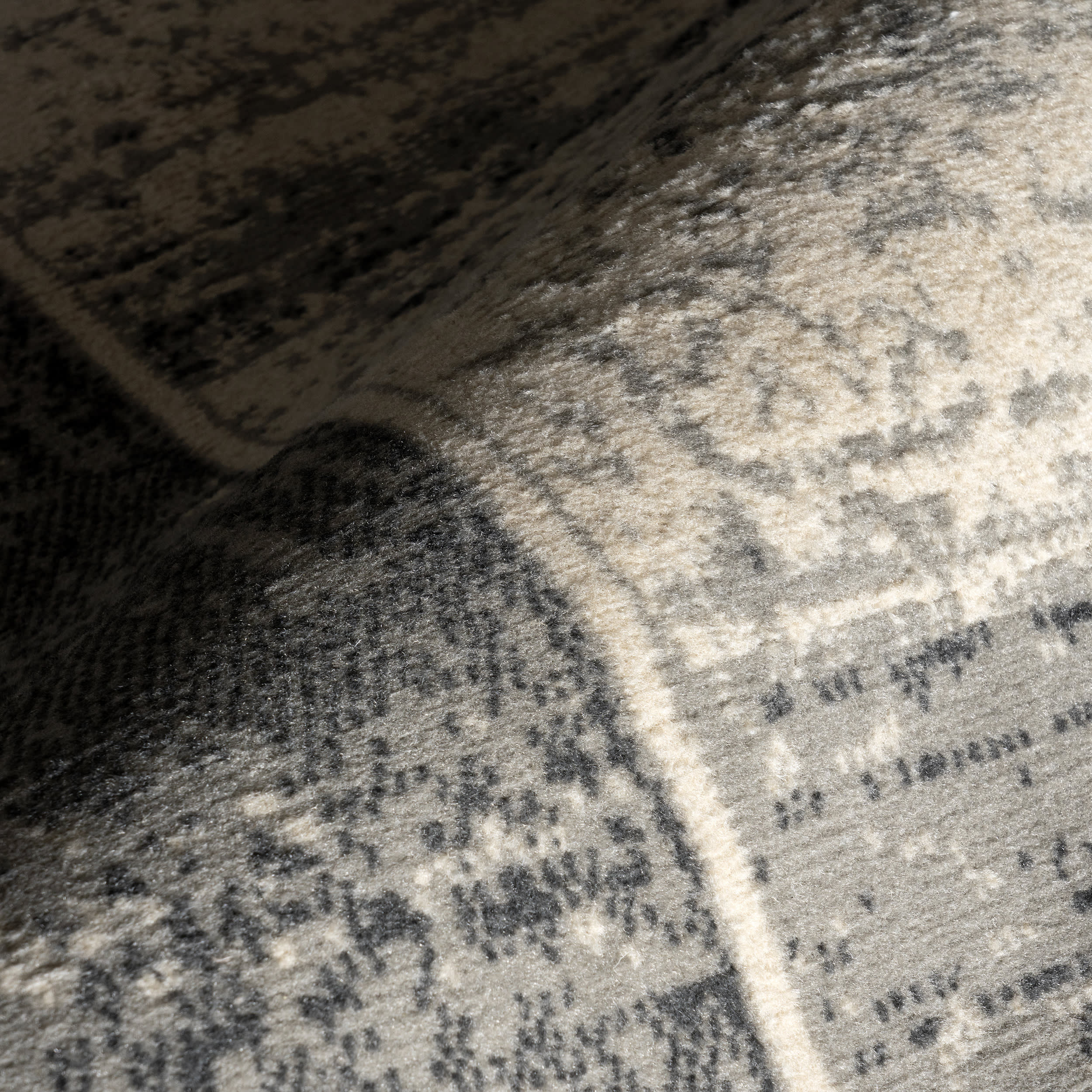 Saida Bordered Rug | Grey - Image 3