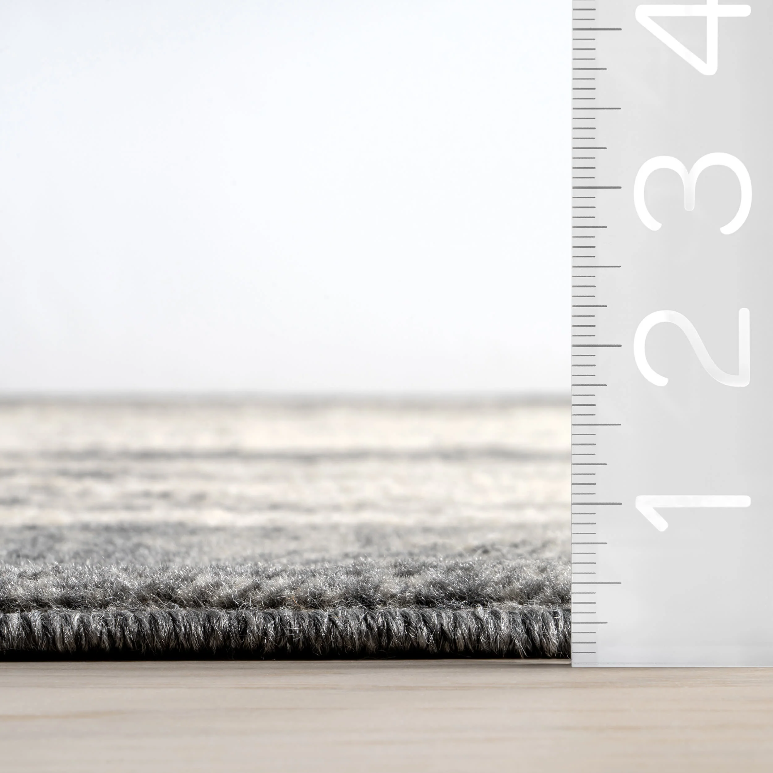 Saida Bordered Rug | Grey - Image 6