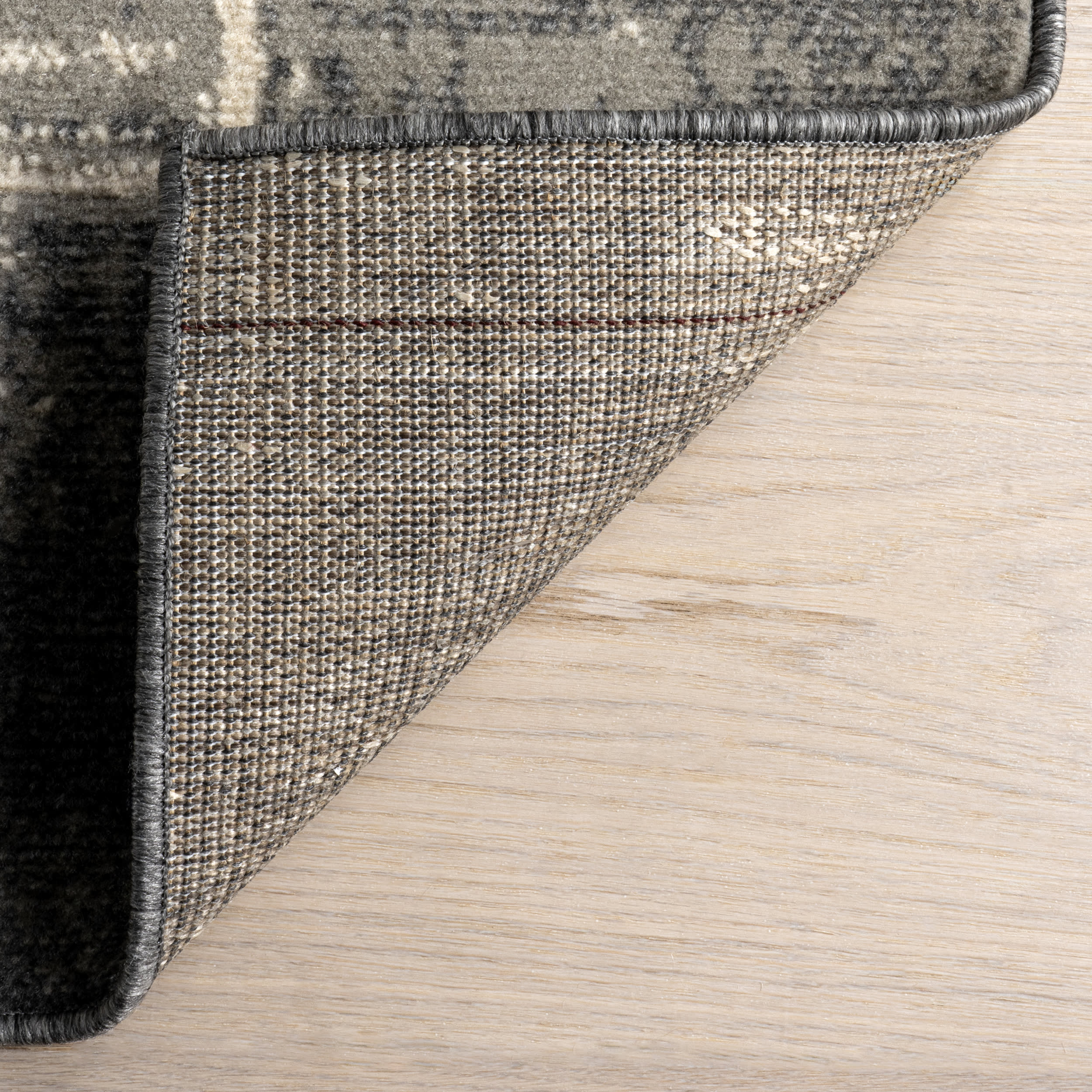 Saida Bordered Rug | Grey - Image 7