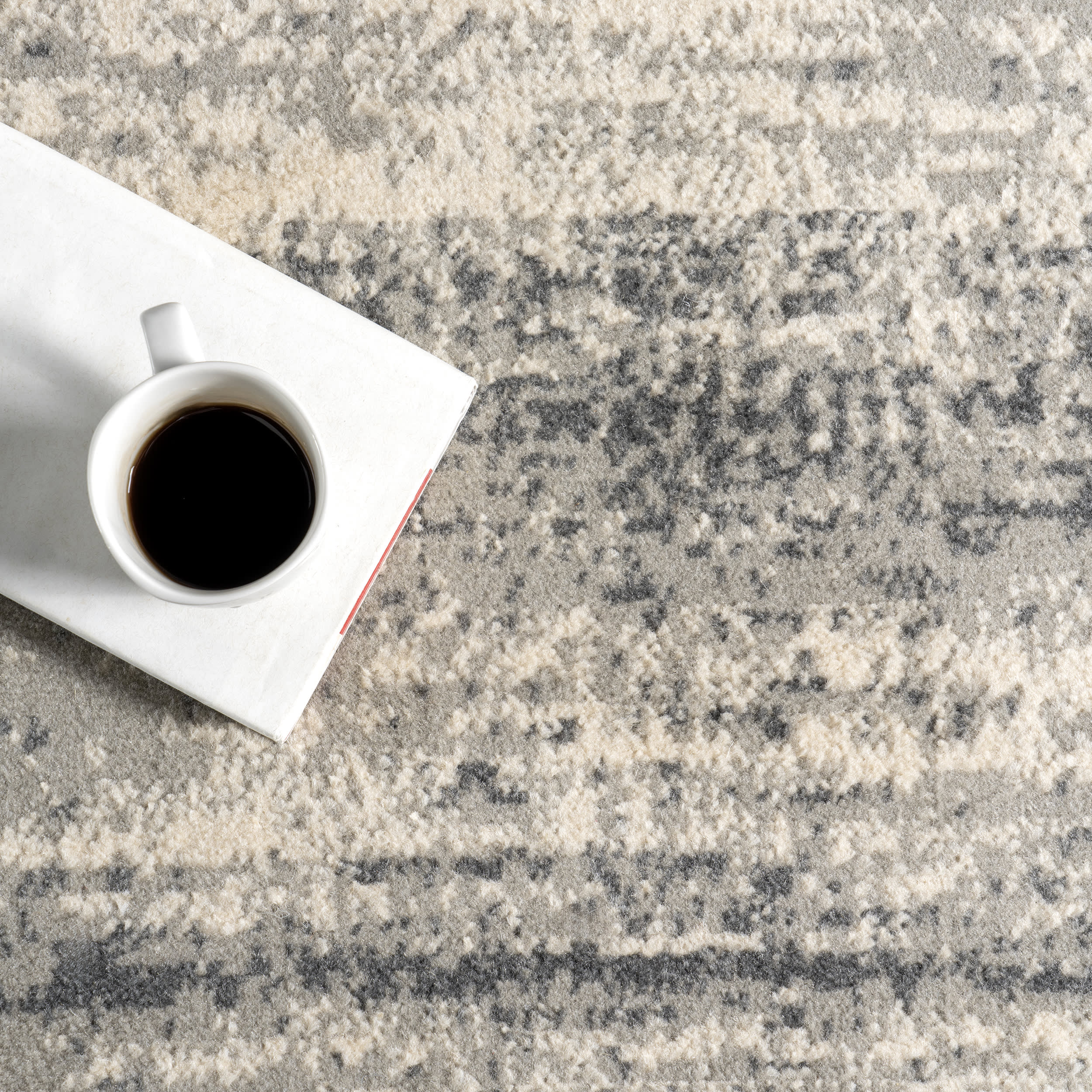 Saida Bordered Rug | Grey - Image 8