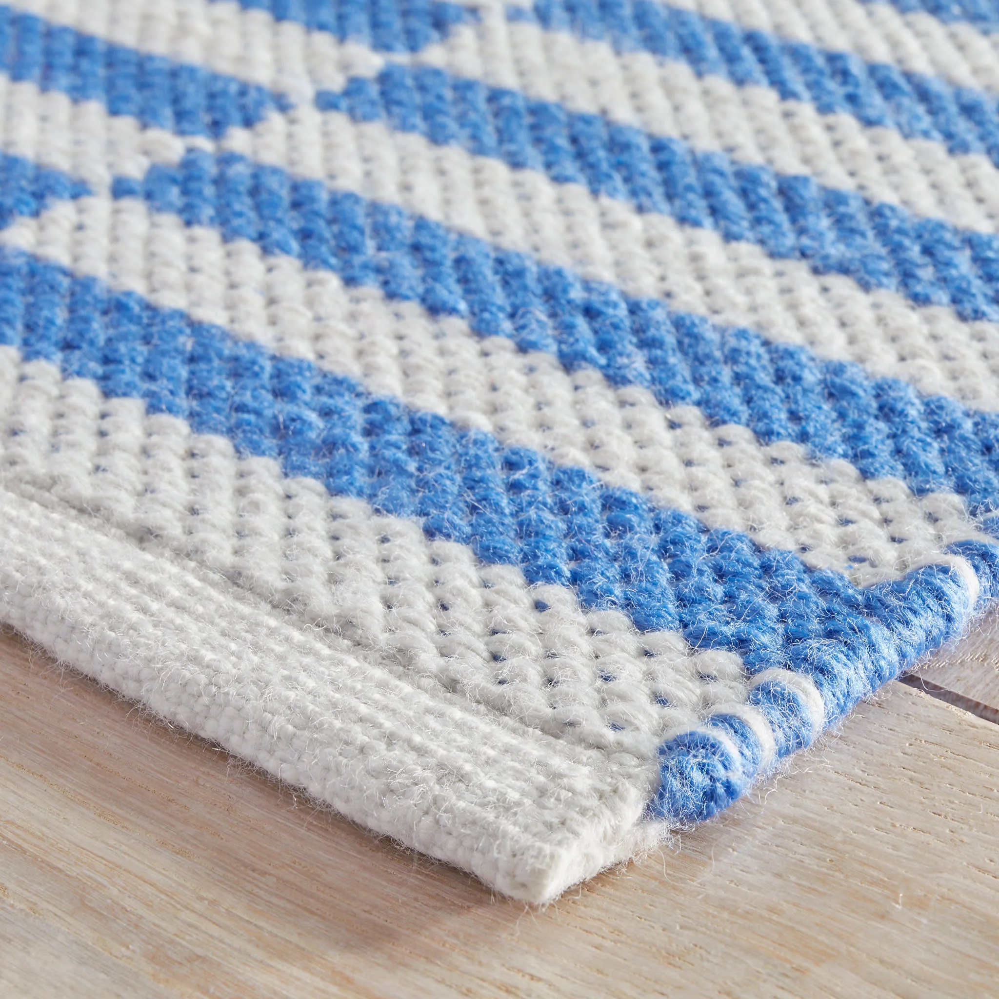 Sailing Stripe Handwoven Indoor/Outdoor Rug | French Blue - Image 5