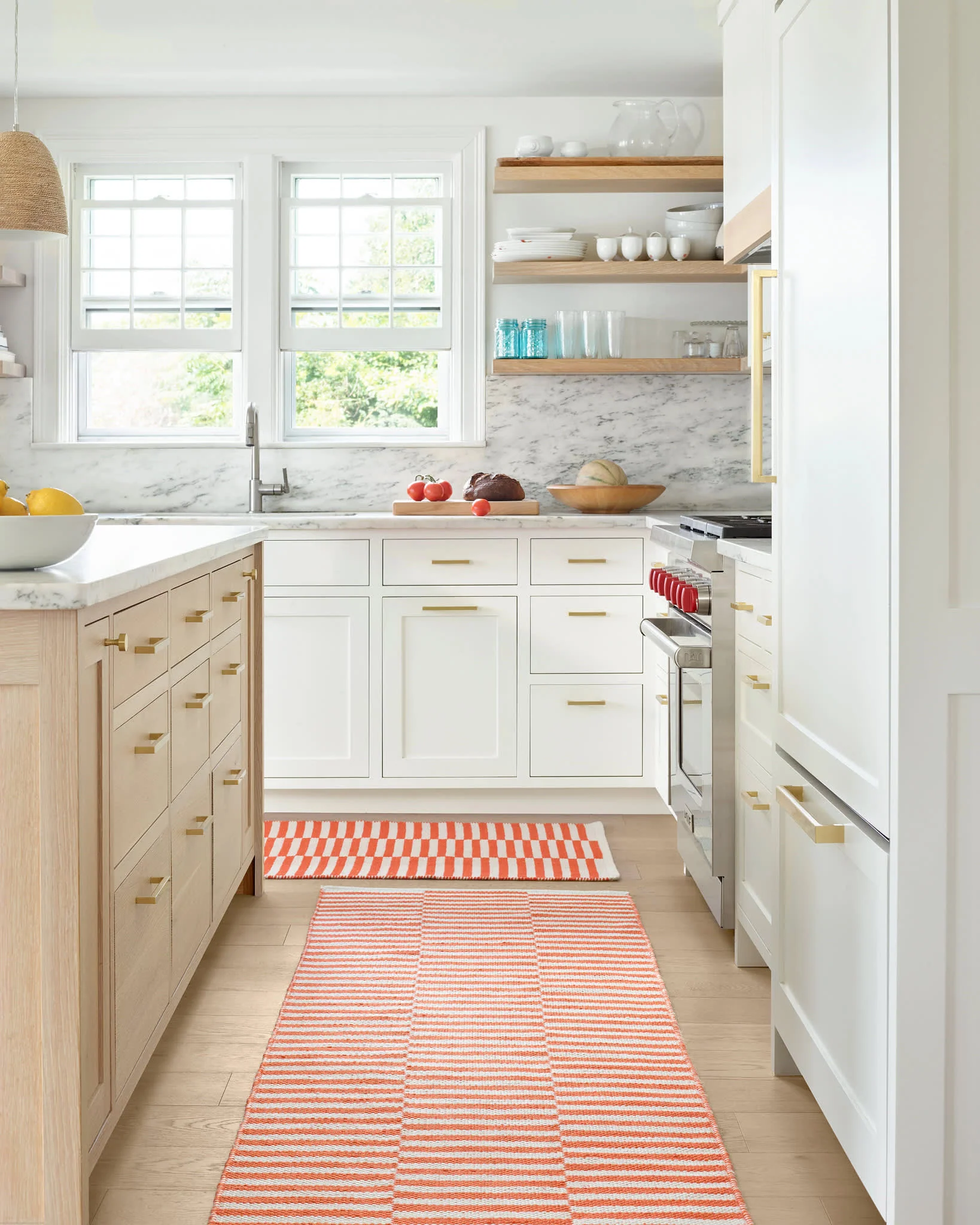 Sailing Stripe Handwoven Indoor/Outdoor Rug | Tangerine - Image 2