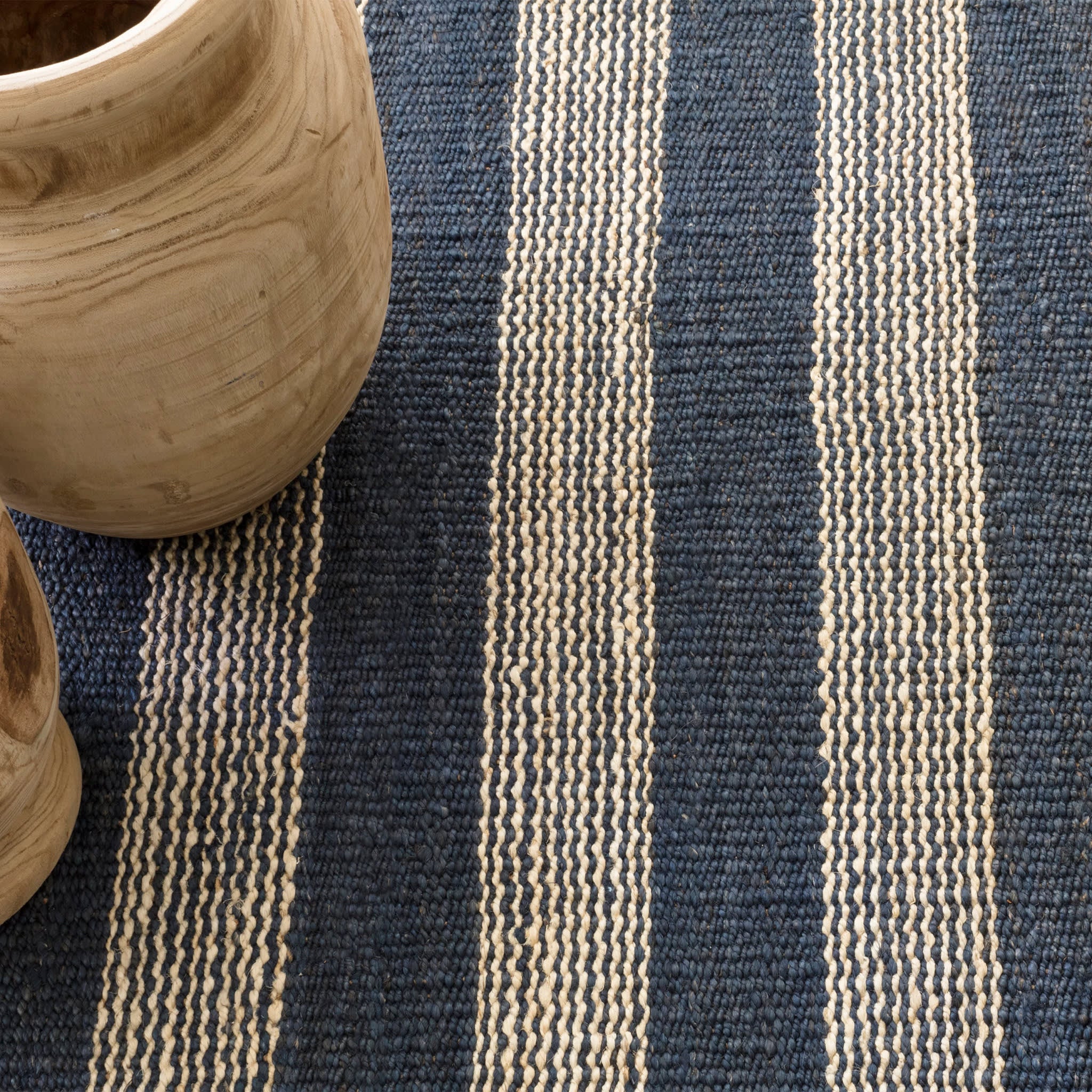 Sailor Handwoven Jute Rug | Blue - Image 3