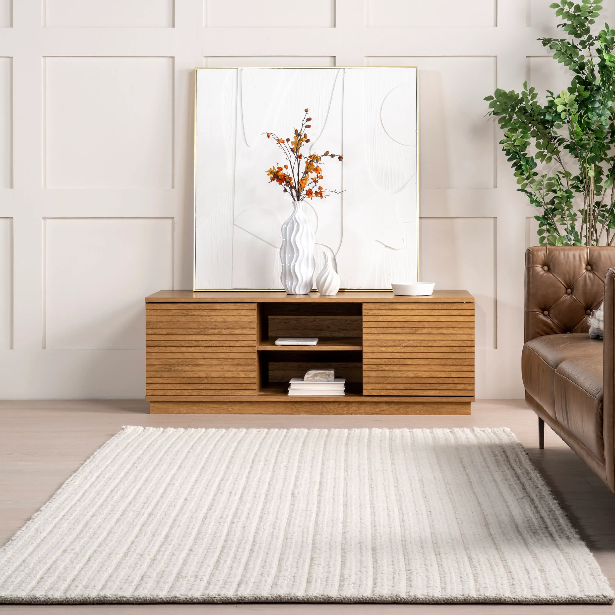 Sailor Handwoven Striped Rug | Ivory - Image 4