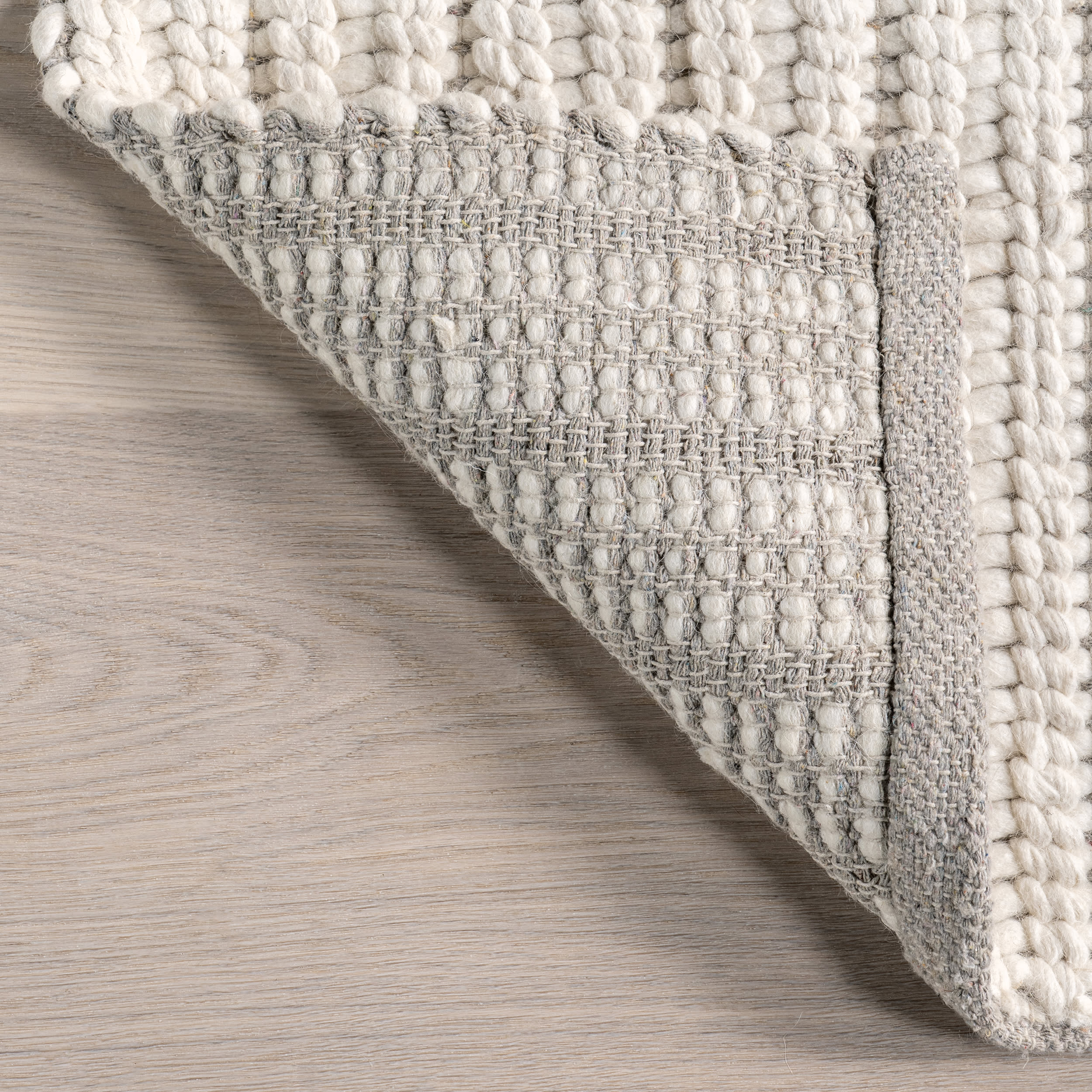 Sailor Handwoven Striped Rug | Ivory - Image 6