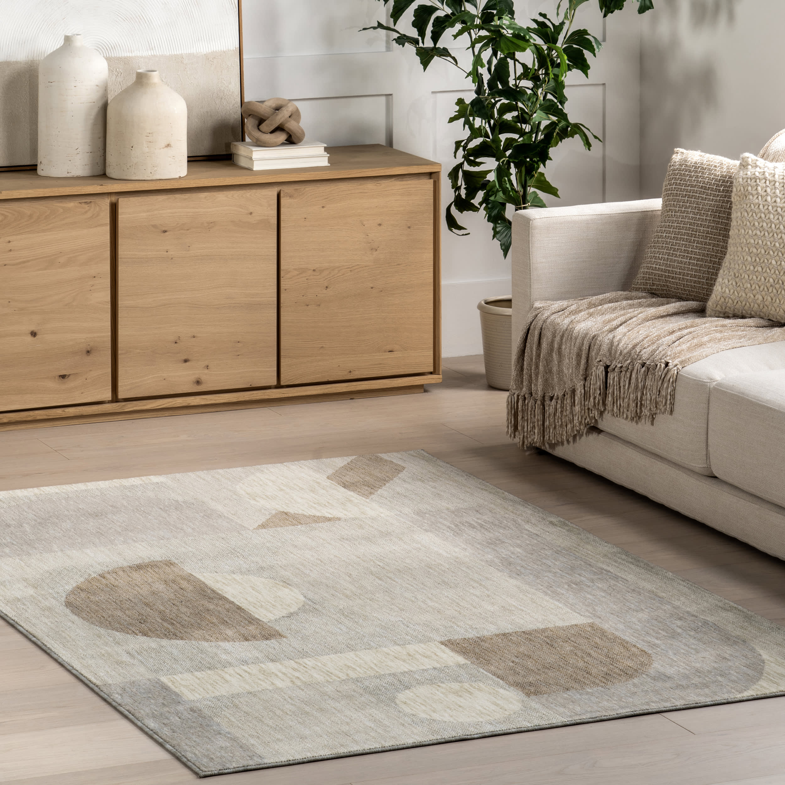 Salia Renewed Moons Rug | Beige - Image 2