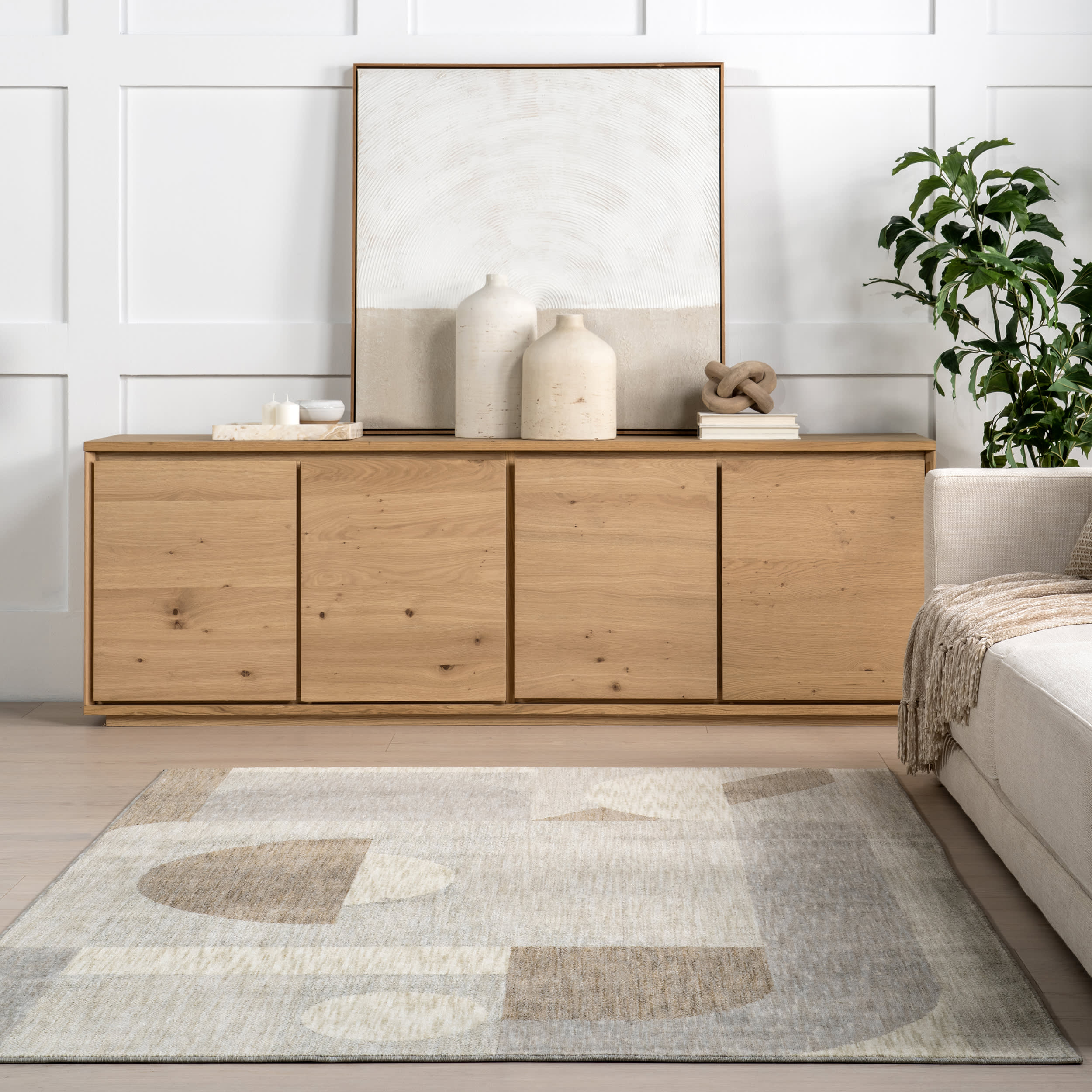 Salia Renewed Moons Rug | Beige - Image 4