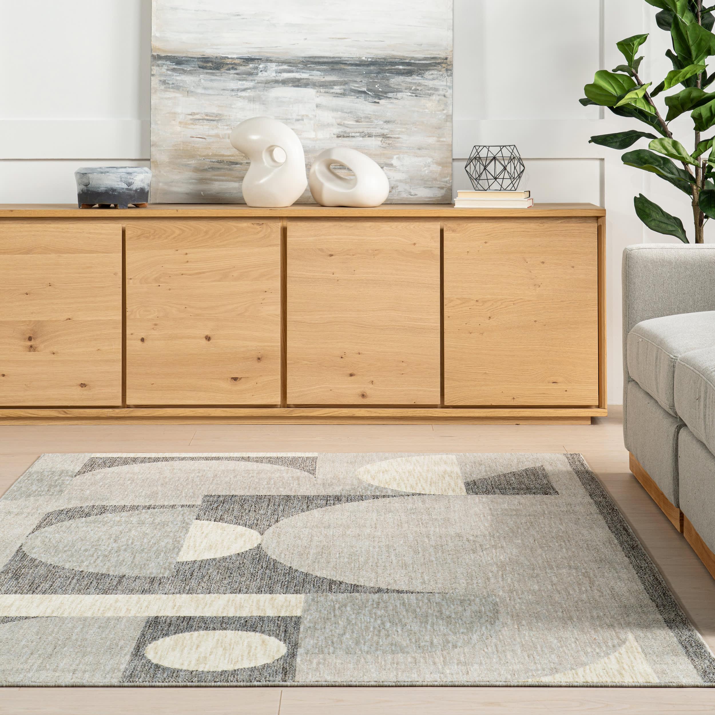 Salia Renewed Moons Rug | Dark Grey - Image 4