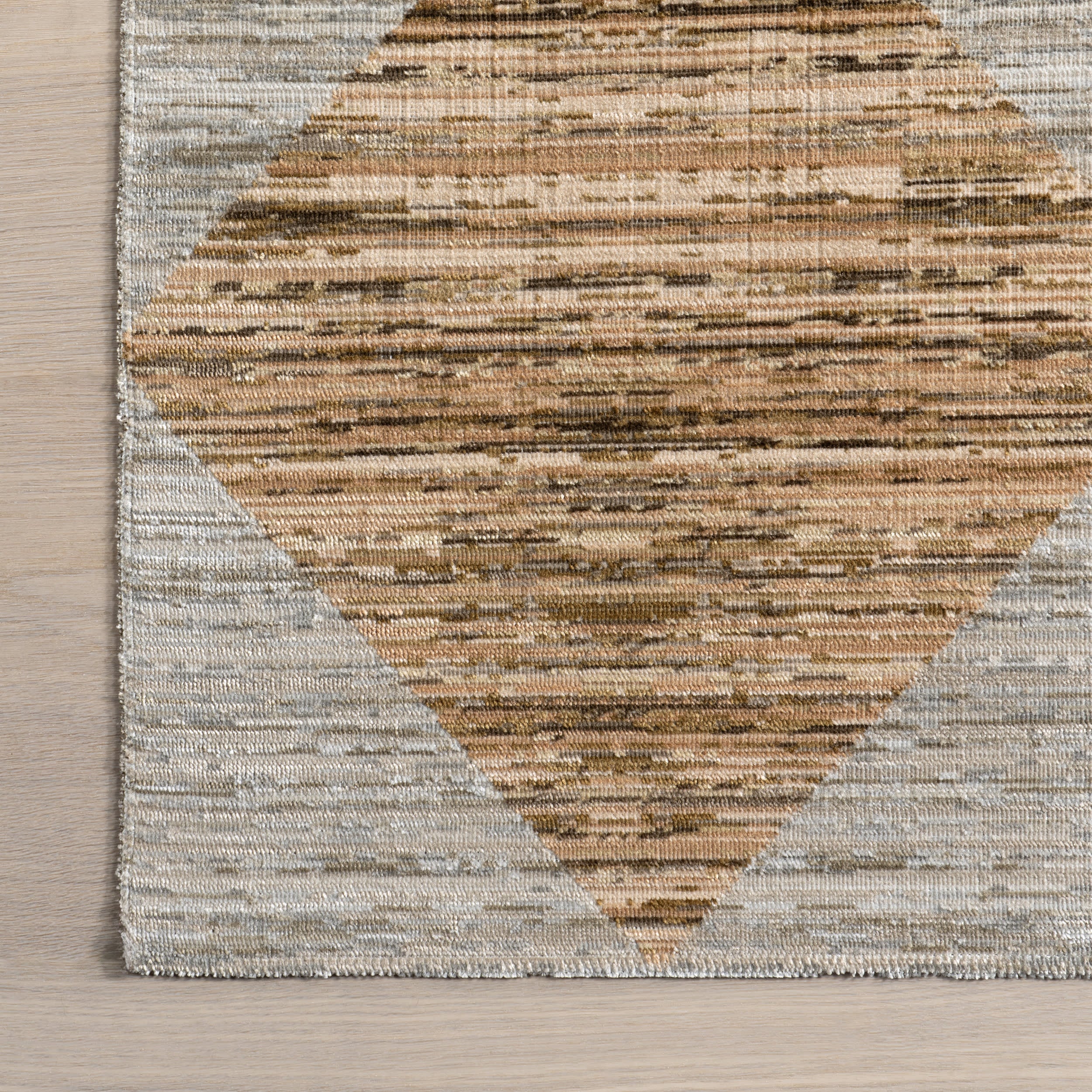 Sallie Diamond Boho Indoor/Outdoor Washable Rug | Beige - Image 4
