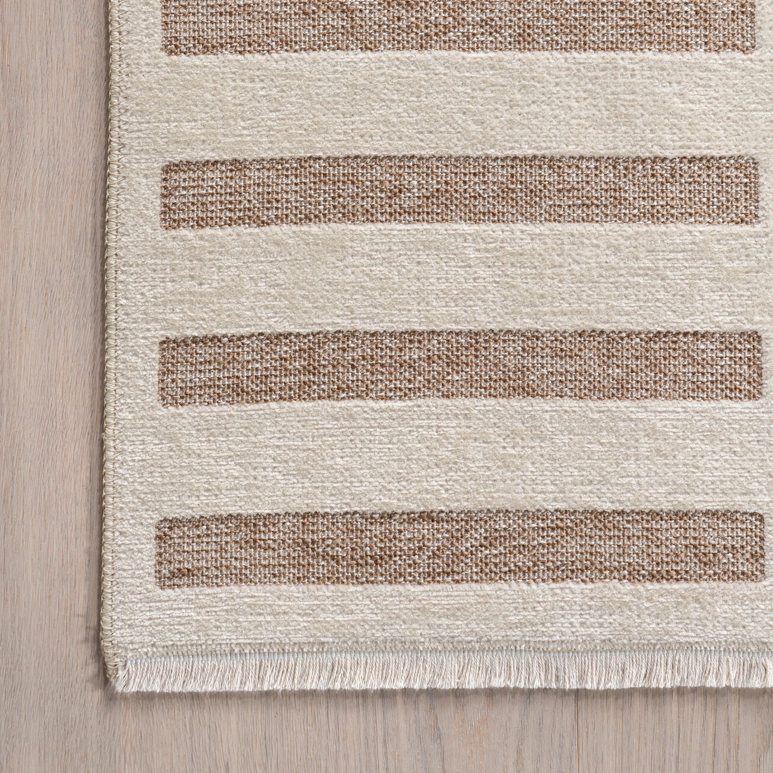 Salma Geometric Reversible Washable Rug | Beige - Image 3