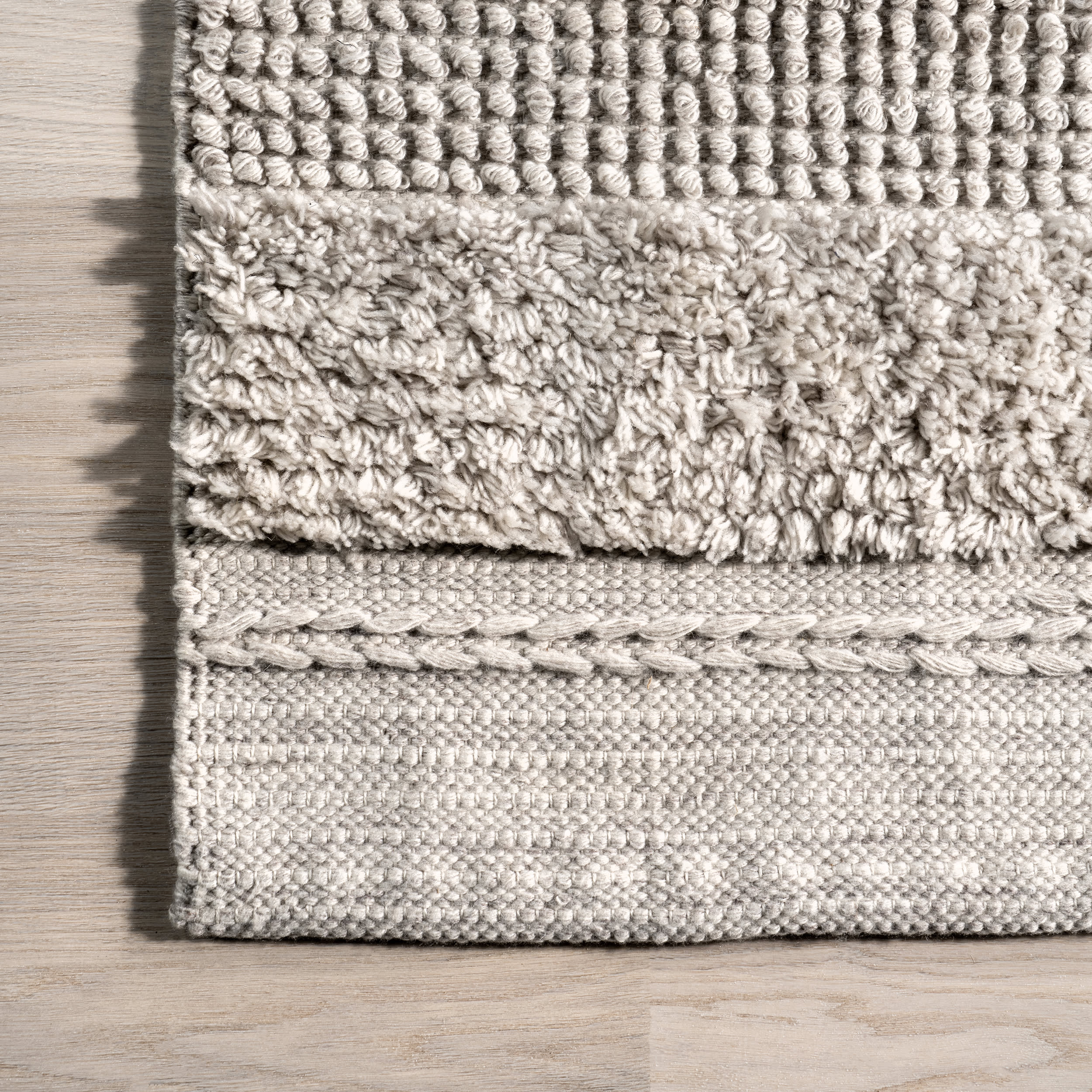 Samba Textured Cotton-Blend Rug | Cream - Image 3