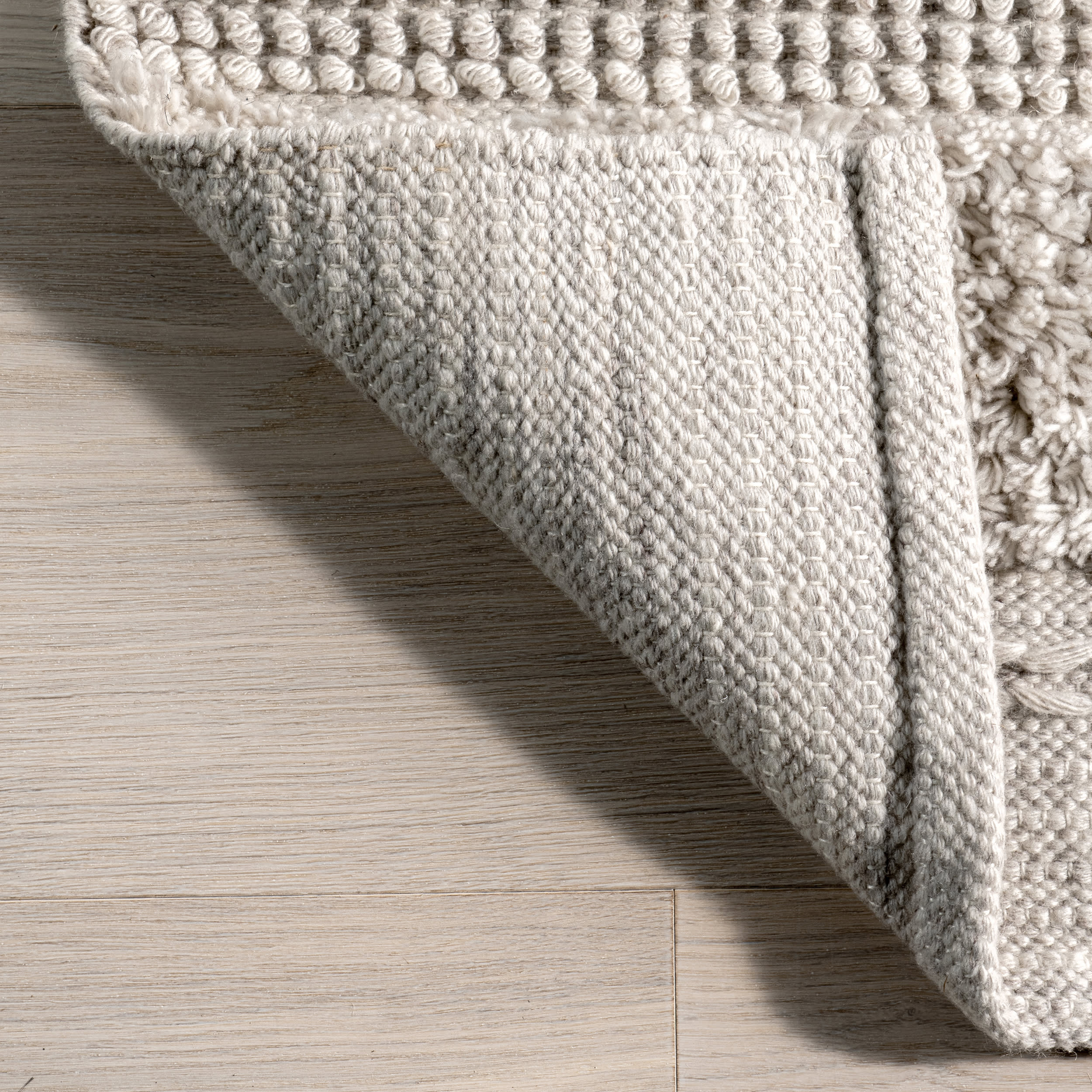 Samba Textured Cotton-Blend Rug | Cream - Image 5