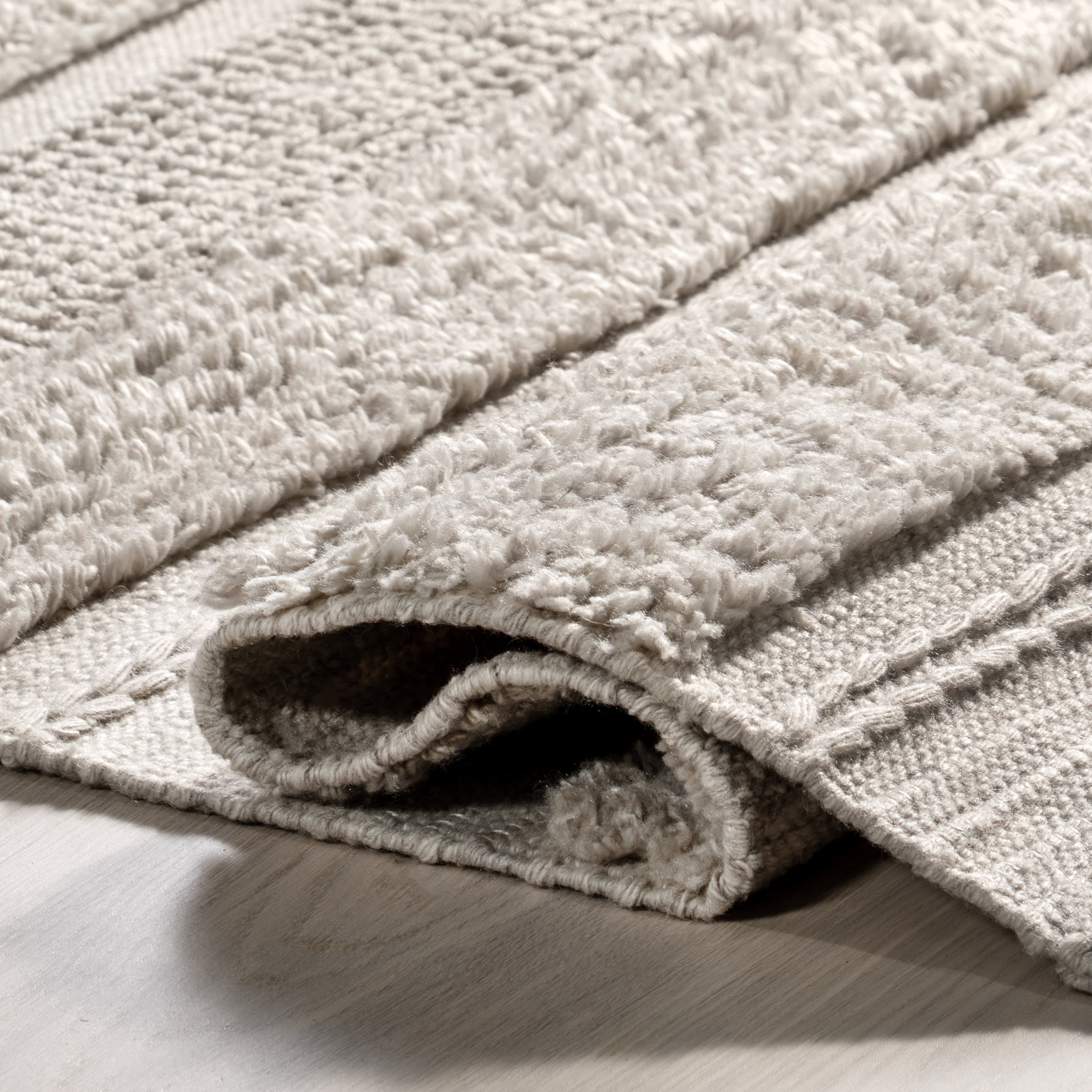 Samba Textured Cotton-Blend Rug | Cream - Image 6