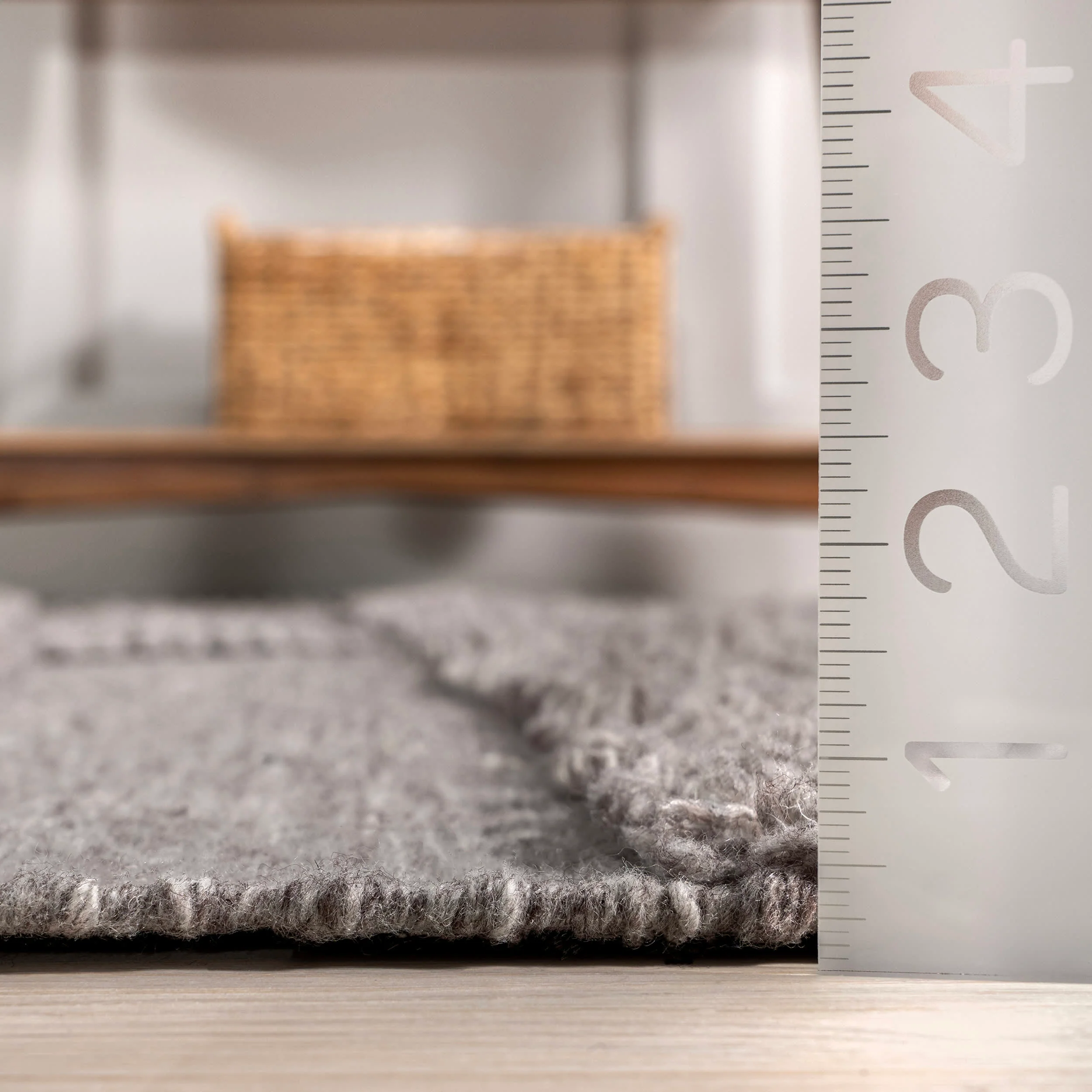 Samba Textured Cotton-Blend Rug | Grey - Image 4