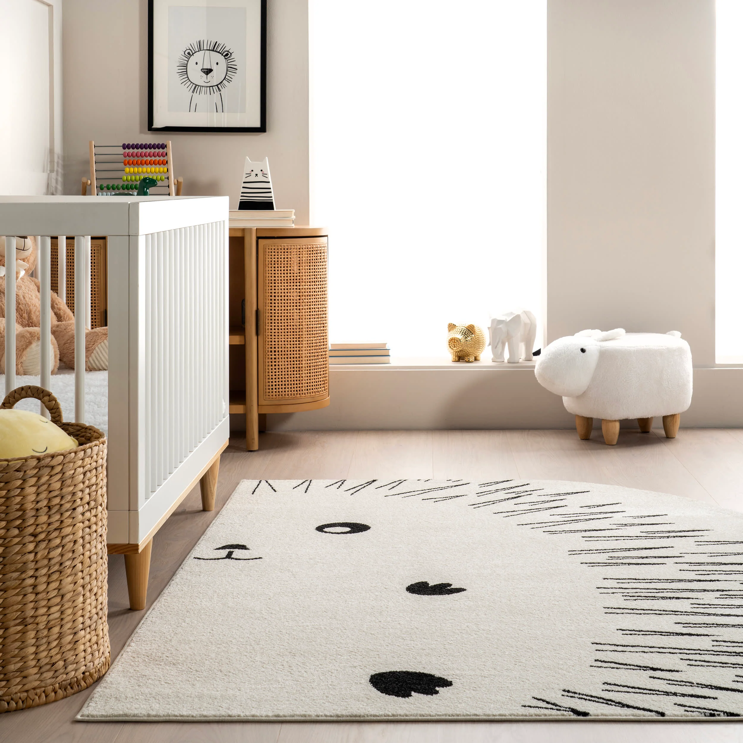 Sami Kids Hedgehog Rug | Off-White - Image 4