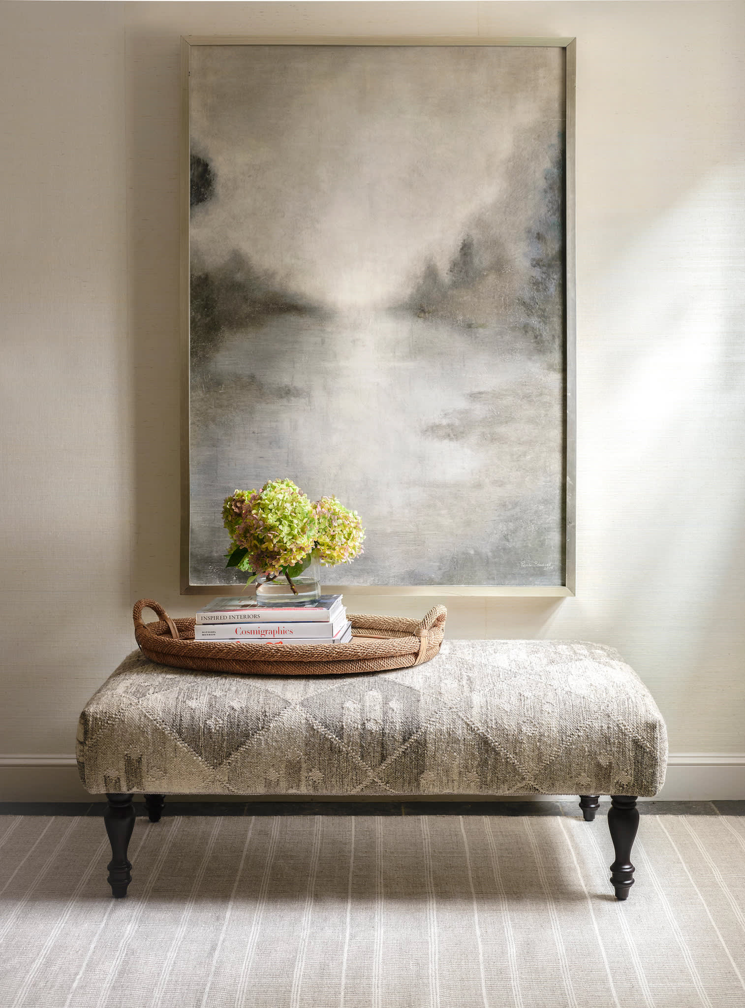 Samson Handwoven Indoor/Outdoor Custom Rug by Bunny Williams | Grey - Image 2