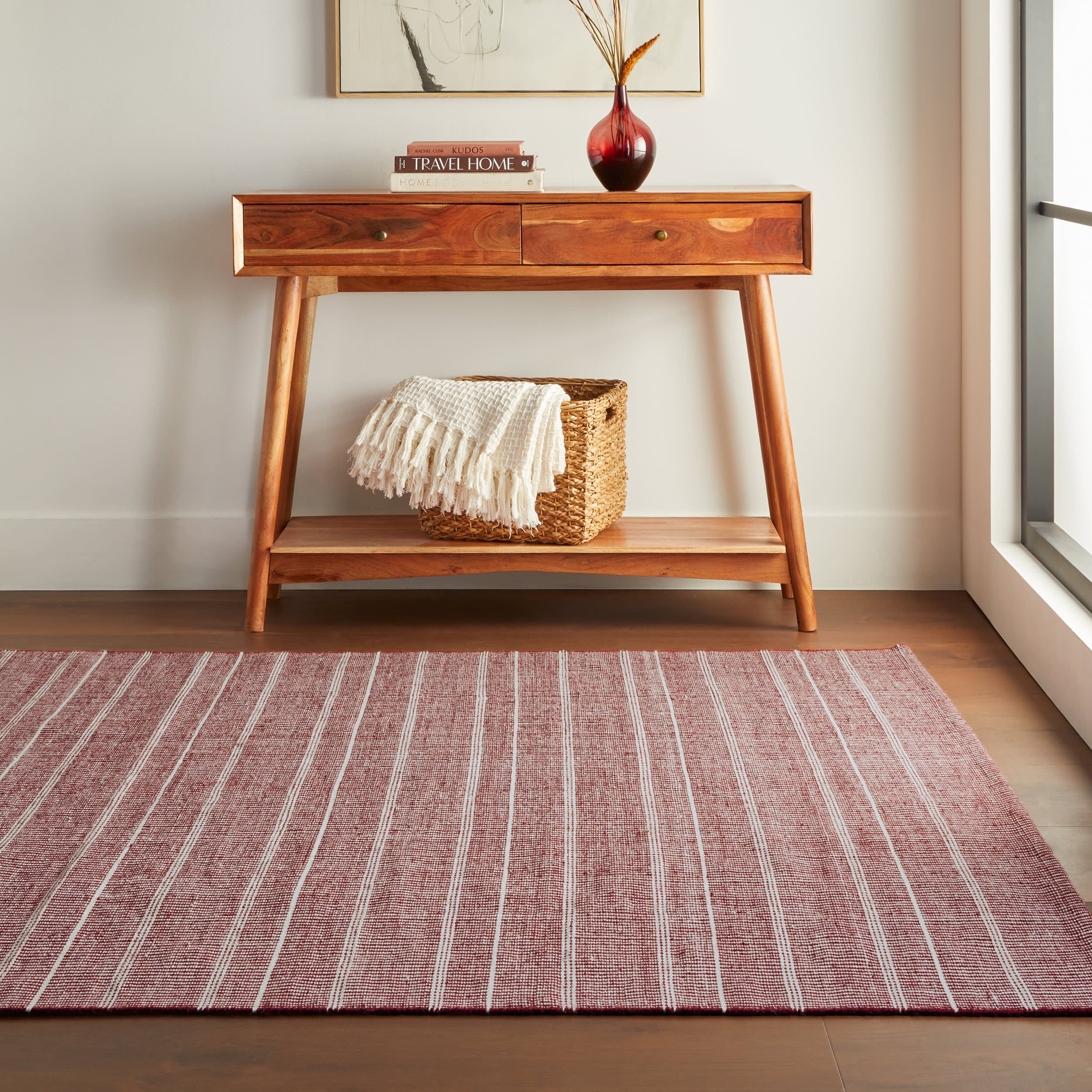 Samson Handwoven Indoor/Outdoor Custom Rug by Bunny Williams | Red - Image 2