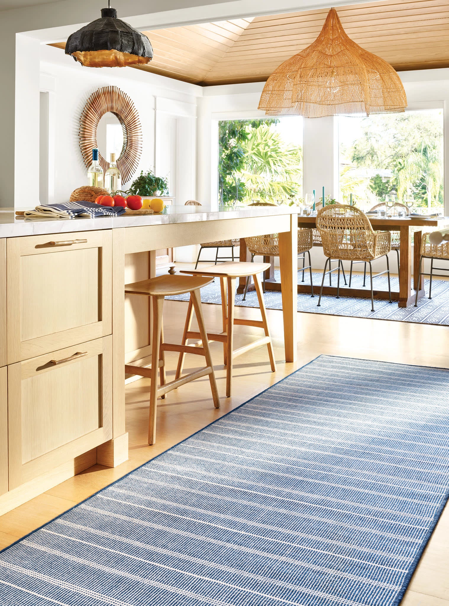 Samson Handwoven Indoor/Outdoor Custom Rug by Bunny Williams | Navy - Image 3