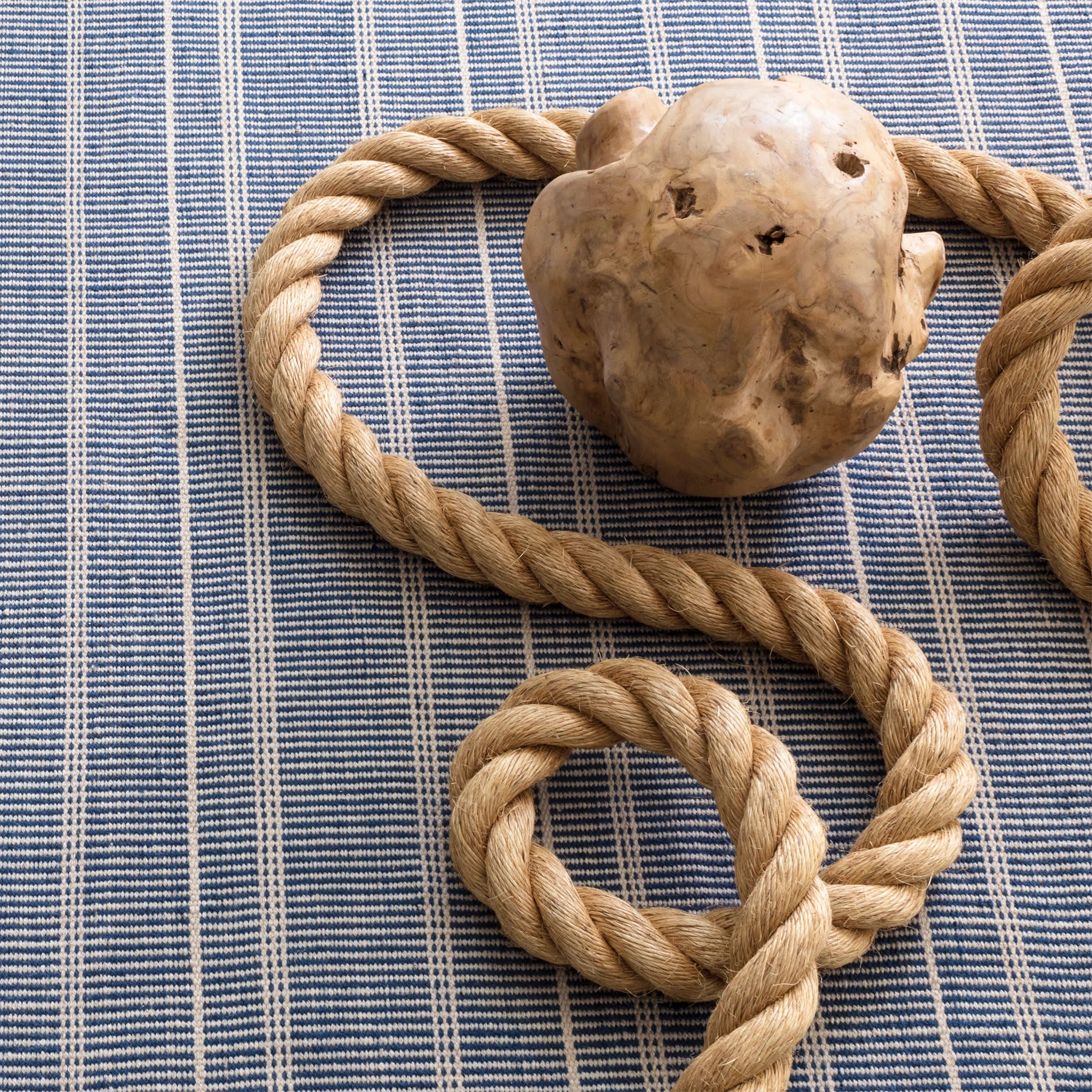 Samson Handwoven Indoor/Outdoor Custom Rug by Bunny Williams | Navy - Image 6