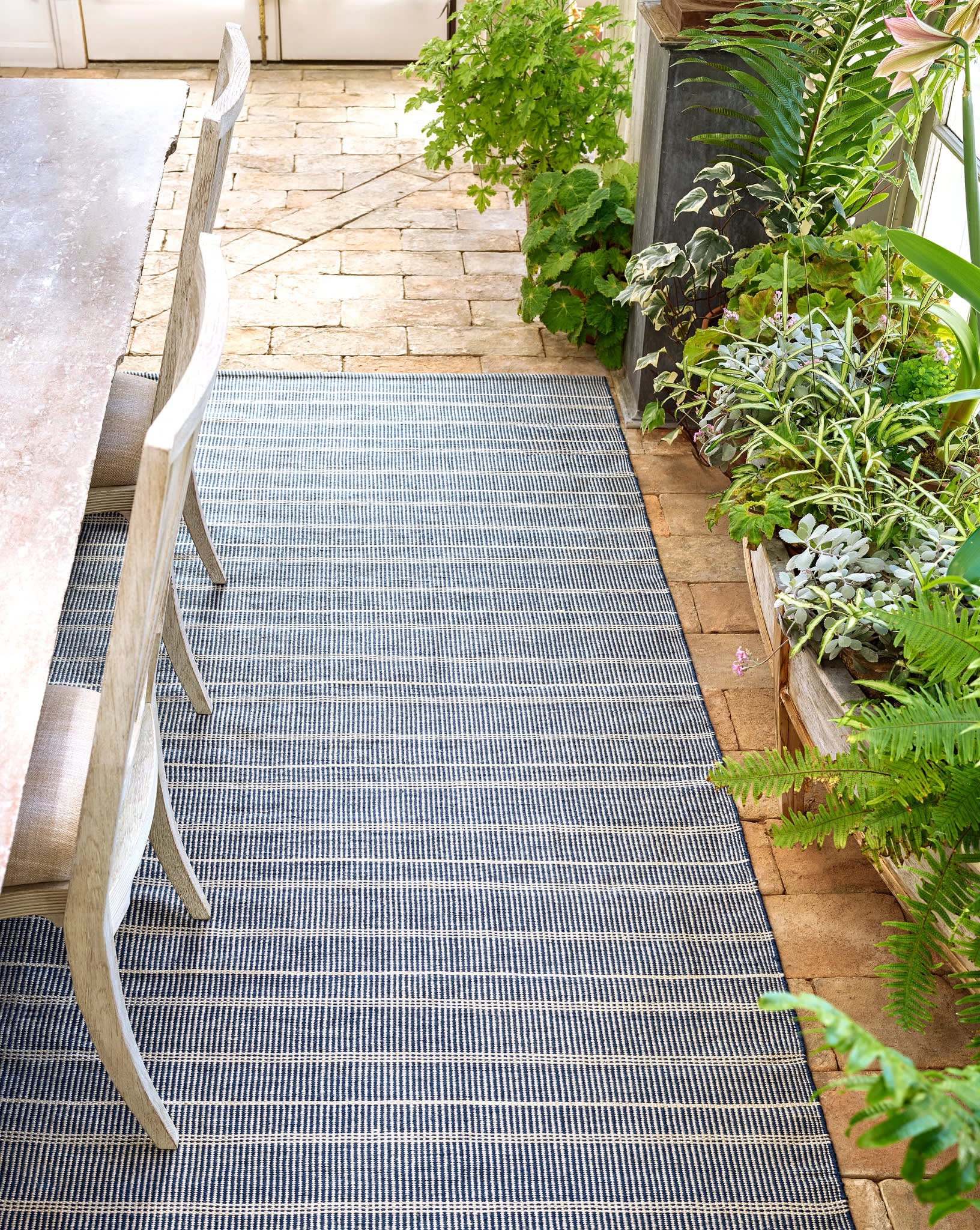 Samson Handwoven Indoor/Outdoor Custom Rug by Bunny Williams | Navy - Image 2